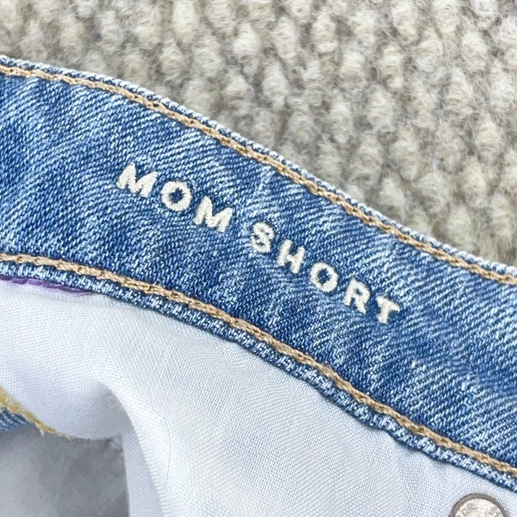 American Eagle Outfitters American Eagle Women Shorts 2 Mom High Rise Distressed Med Wash Faded Jorts Blue Size 26" / US 2 / IT 38 - 4 Thumbnail