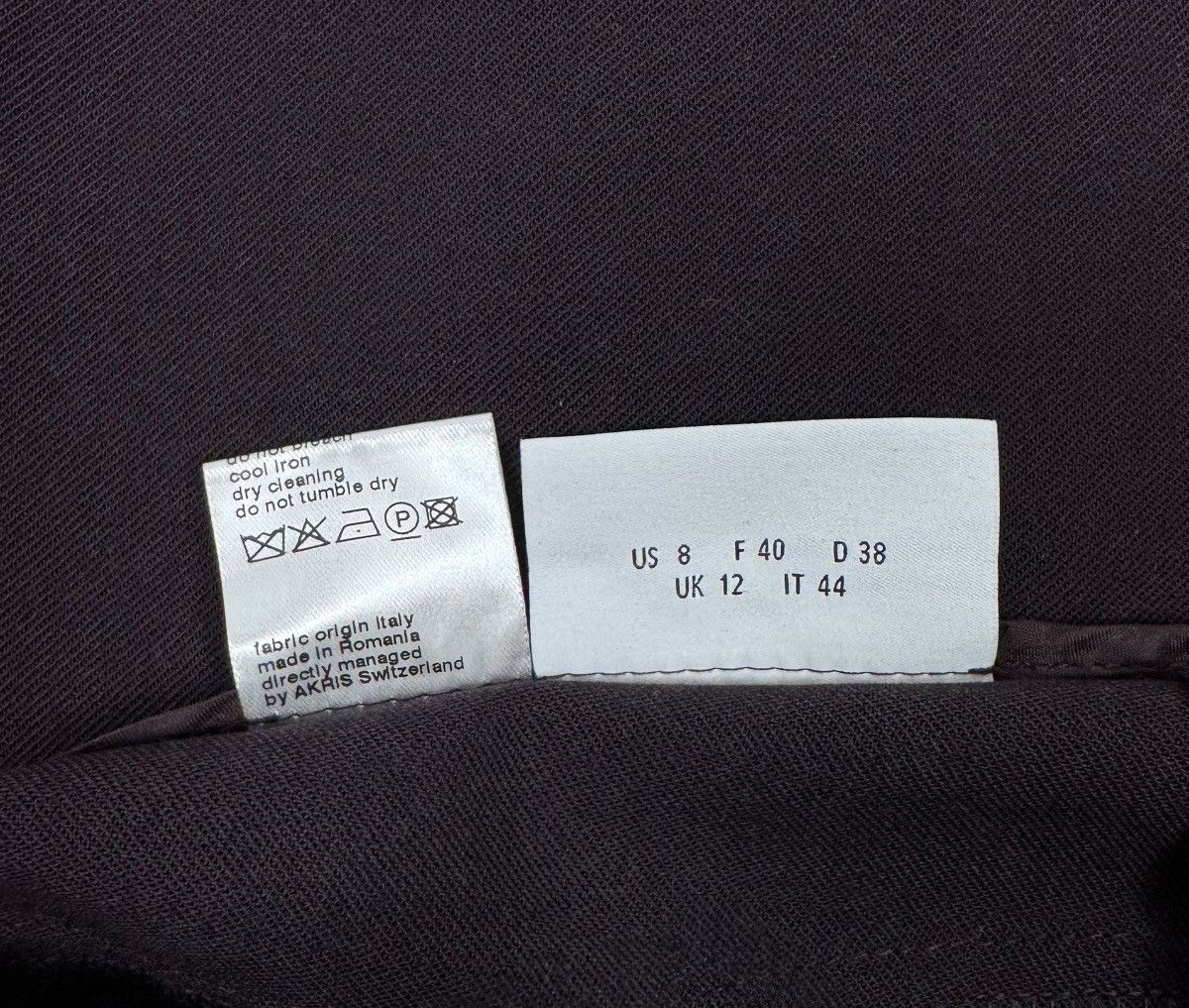 Akris Akris Punto Wool-Polyester Dress Pants Purple size IT44 US8 Size 30" / US 8 / IT 44 - 13 Thumbnail