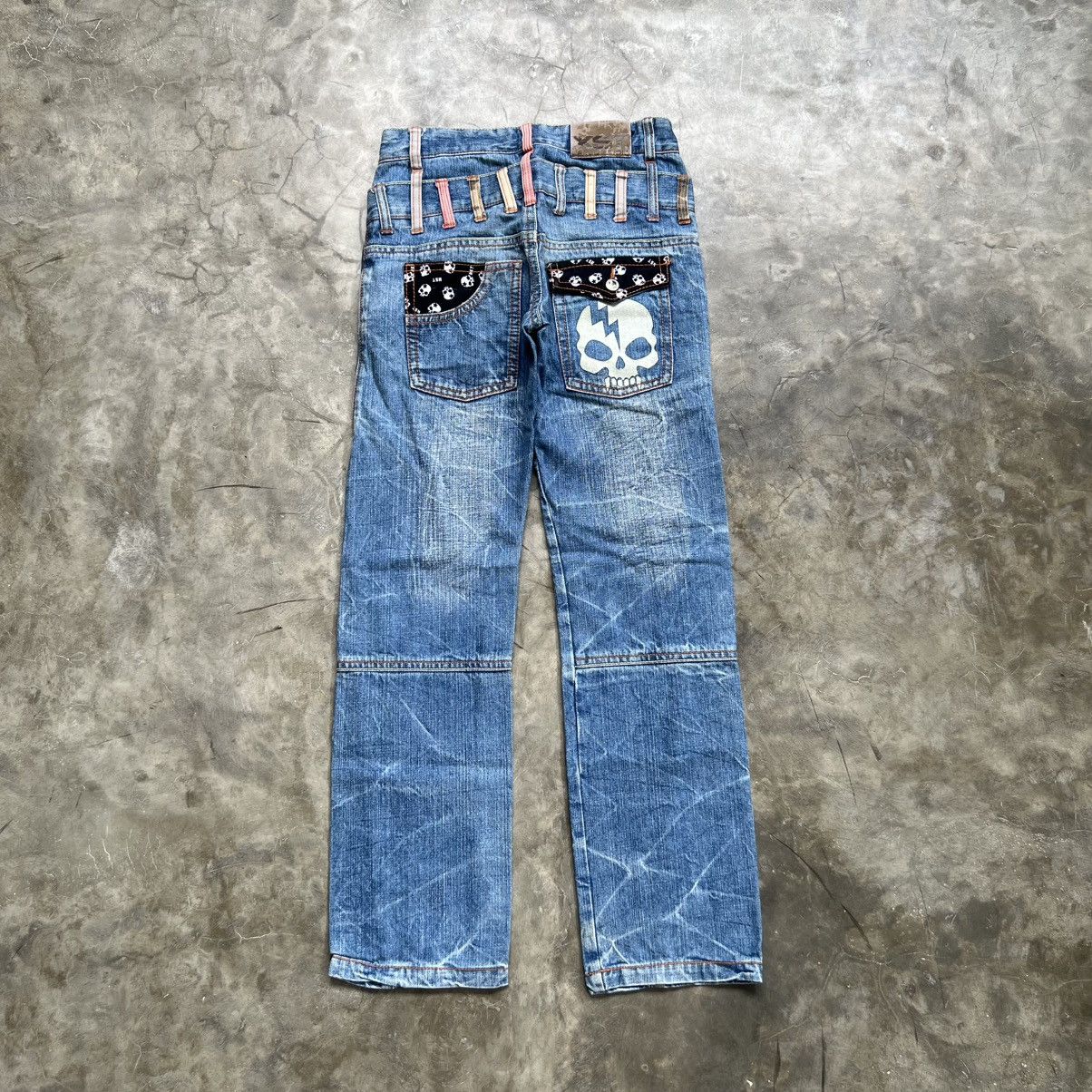 Hysteric Glamour 2000s Ba-Tsu Studio Vkei Style Double Waist Faded Jeans Size US 28 / EU 44 - 2 Thumbnail