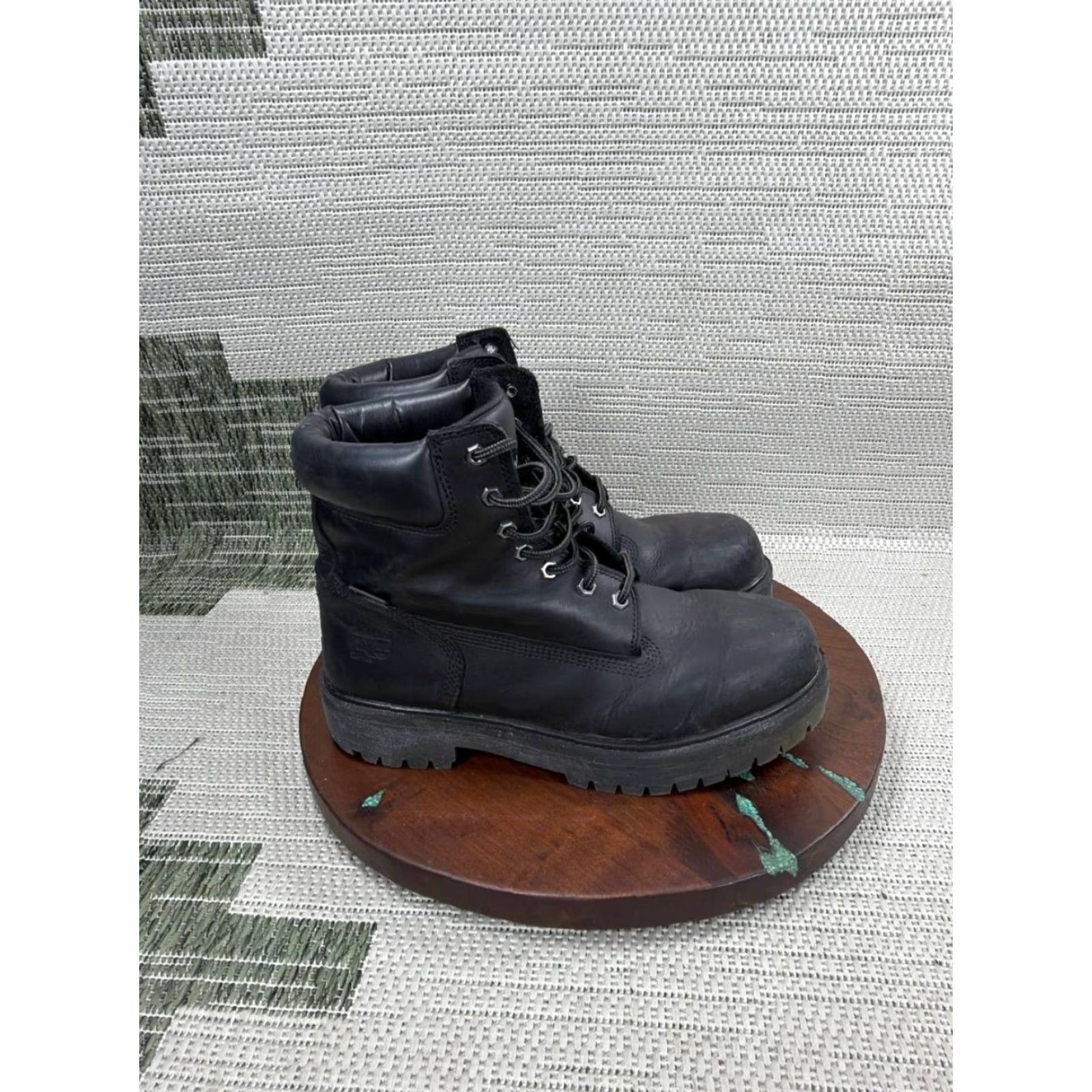 Timberland Timberland PRO Boots Mens Size 10.5 M Direct Attach Soft Toe Work Black Leather Boots Size US 11 / EU 44 - 2 Thumbnail