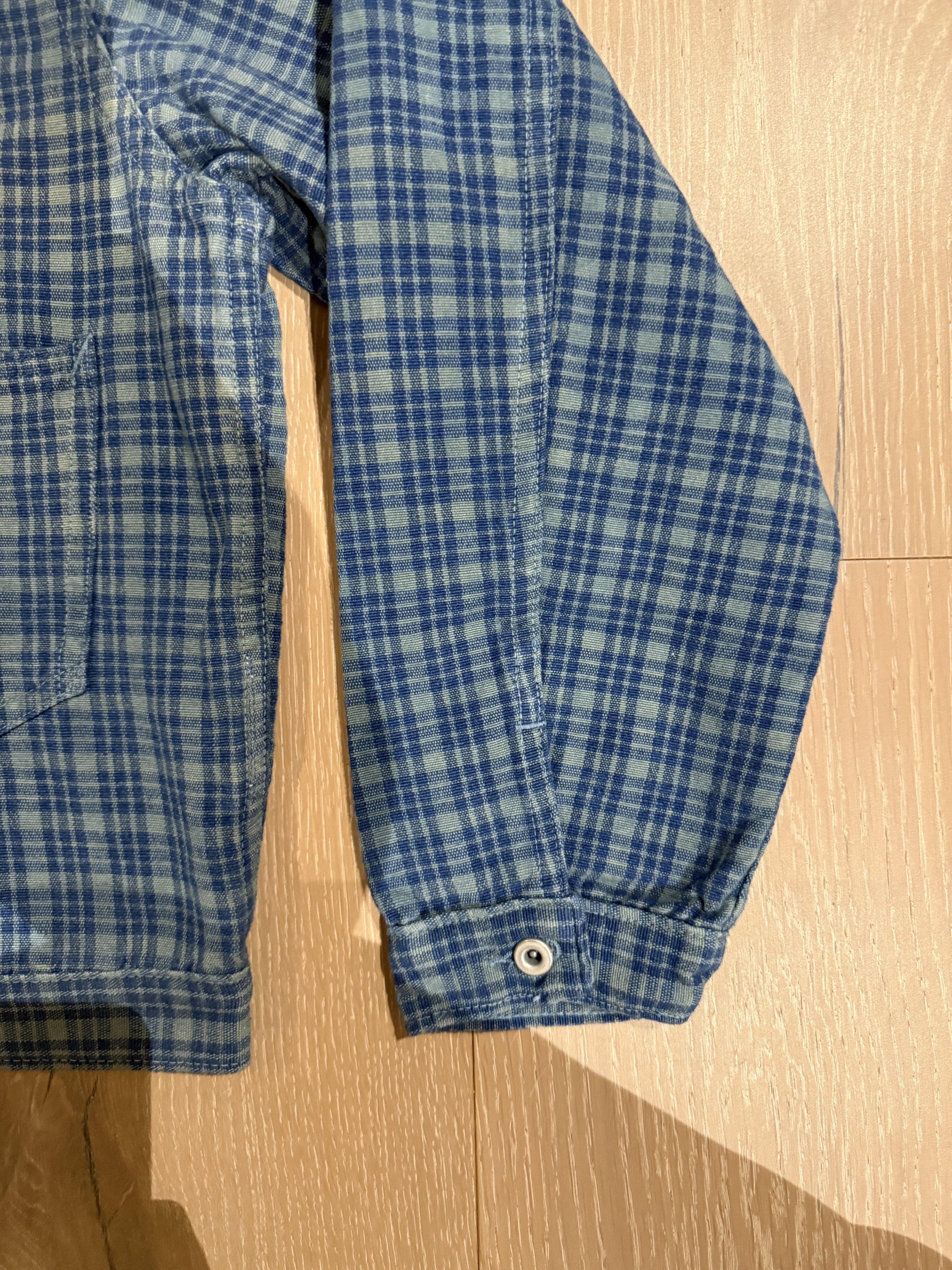 Story Mfg. 💚 Blue In Green x Story Mfg. Sundae Jacket Indigo Mud Check Size US M / EU 48-50 / 2 - 9 Thumbnail