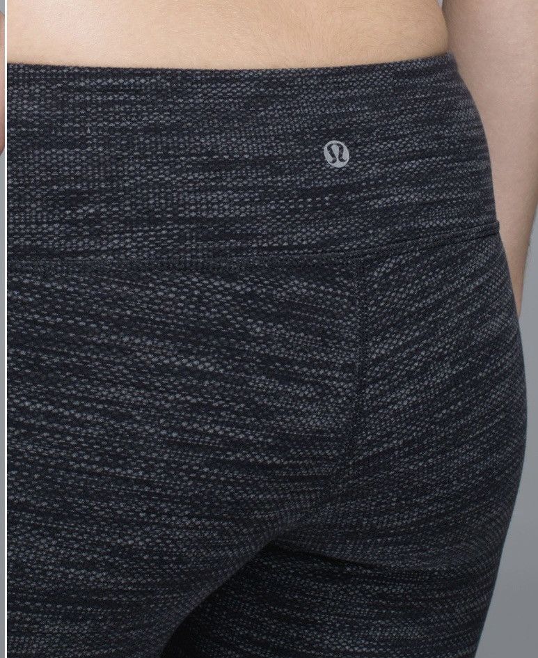 Lululemon Wunder Under Pant Diamond Jacquard Space Dye Black Deep Coal Size 27" / US 4 / IT 40 - 4 Thumbnail