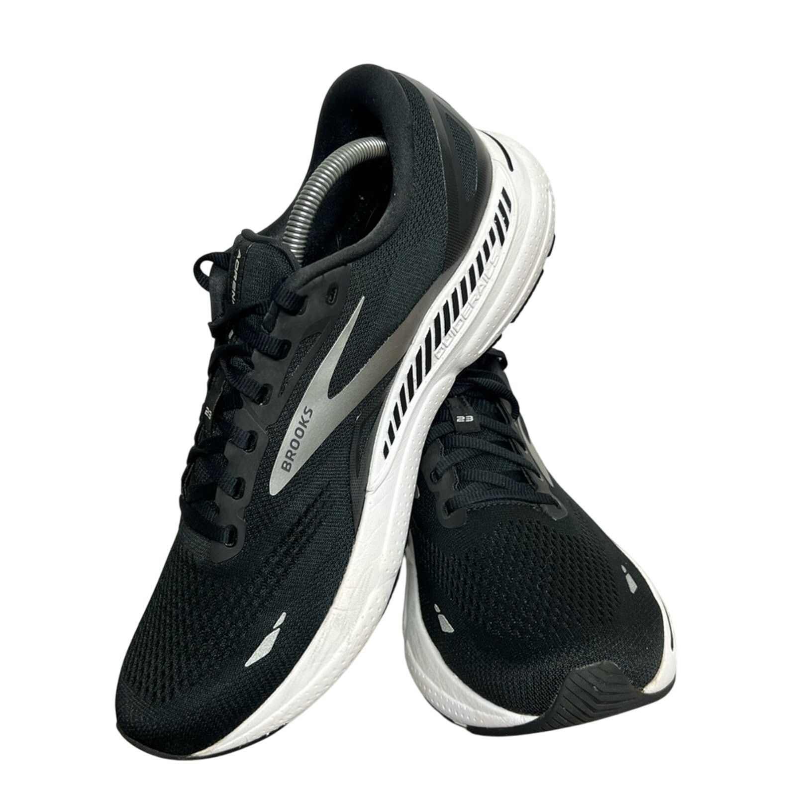 Brooks Brooks Mens Adrenaline GTS 23 Shoes White Black Size 11 D Size US 11 / EU 44 - 4 Thumbnail