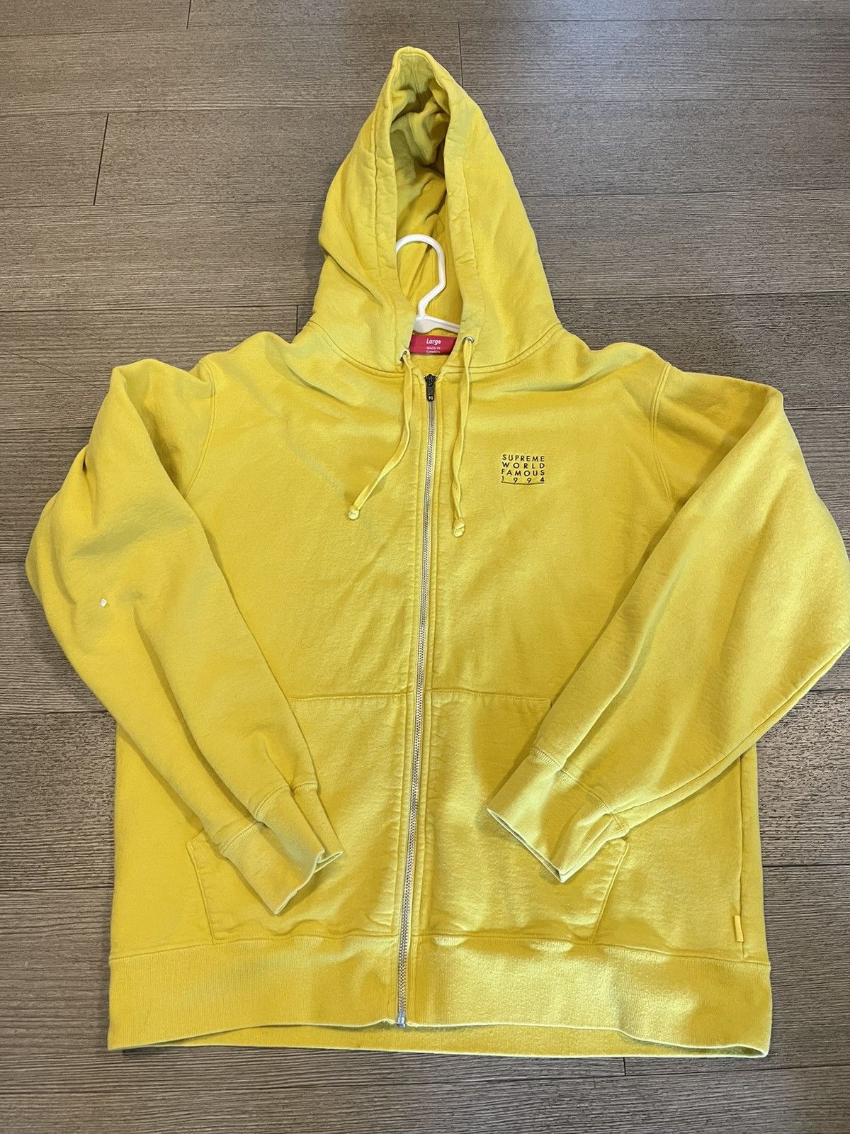 SUPREME World Famous Zip Up Hooded Sweatshirt