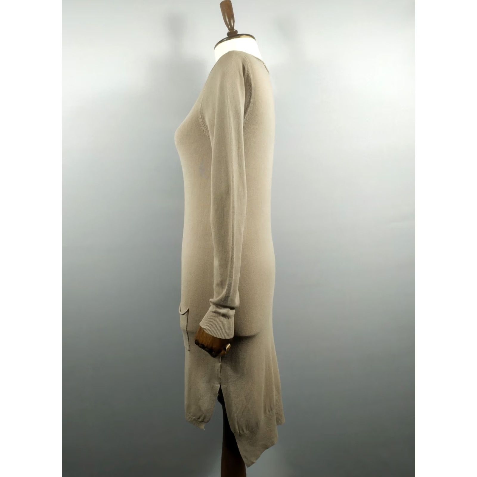 Vintage Rundholz Dress L Beige Cotton Lagenlook Long Women Size Women's 100% Size L / US 10 / IT 46 - 4 Thumbnail