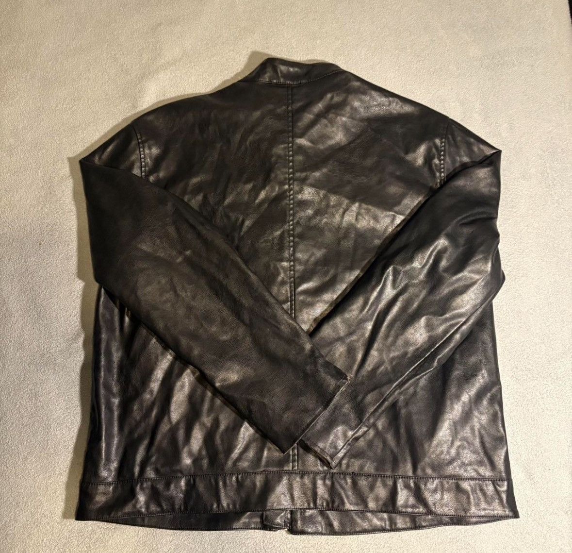 H&M H&M Vegan Leather Motorcycle Jacket US XL Size US XL / EU 56 / 4 - 3 Thumbnail