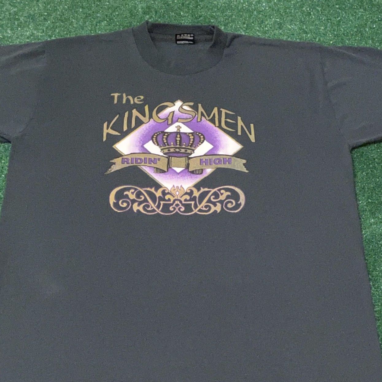 Vintage VINTAGE The Kingsmen Ridin High Crown Band Tee 420 Shirt Mens L 90s Size US L / EU 52-54 / 3 - 3 Thumbnail
