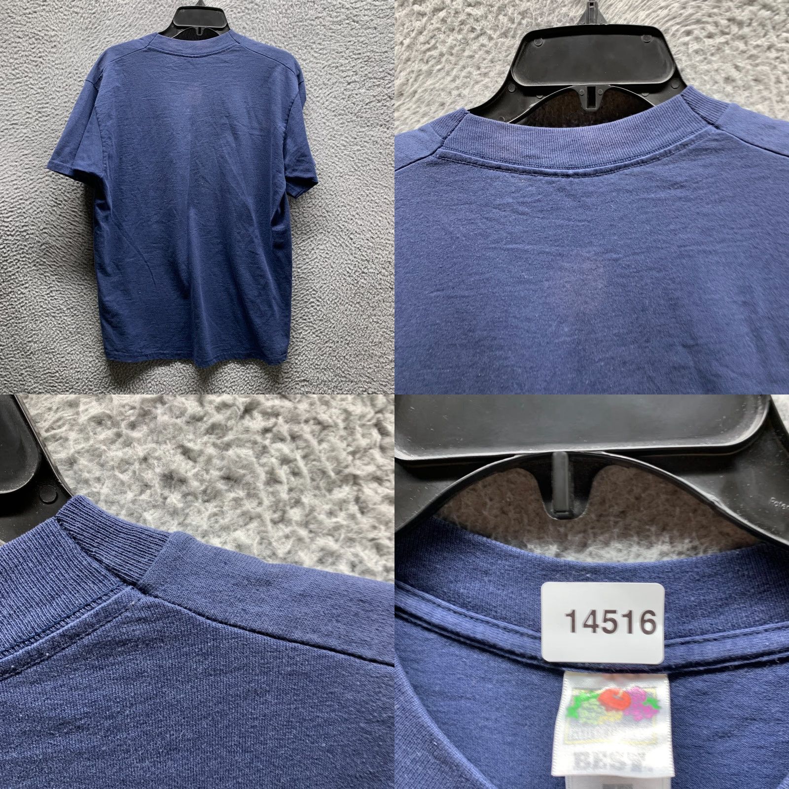 Fruit Of The Loom VINTAGE Fruit of the Loom Shirt Mens Large Blue Tama High Iowa Single Stitch T-Shirt Crew Neck Short Sleeve Cotton Classic school Mens Size US L / EU 52-54 / 3 - 10 Thumbnail