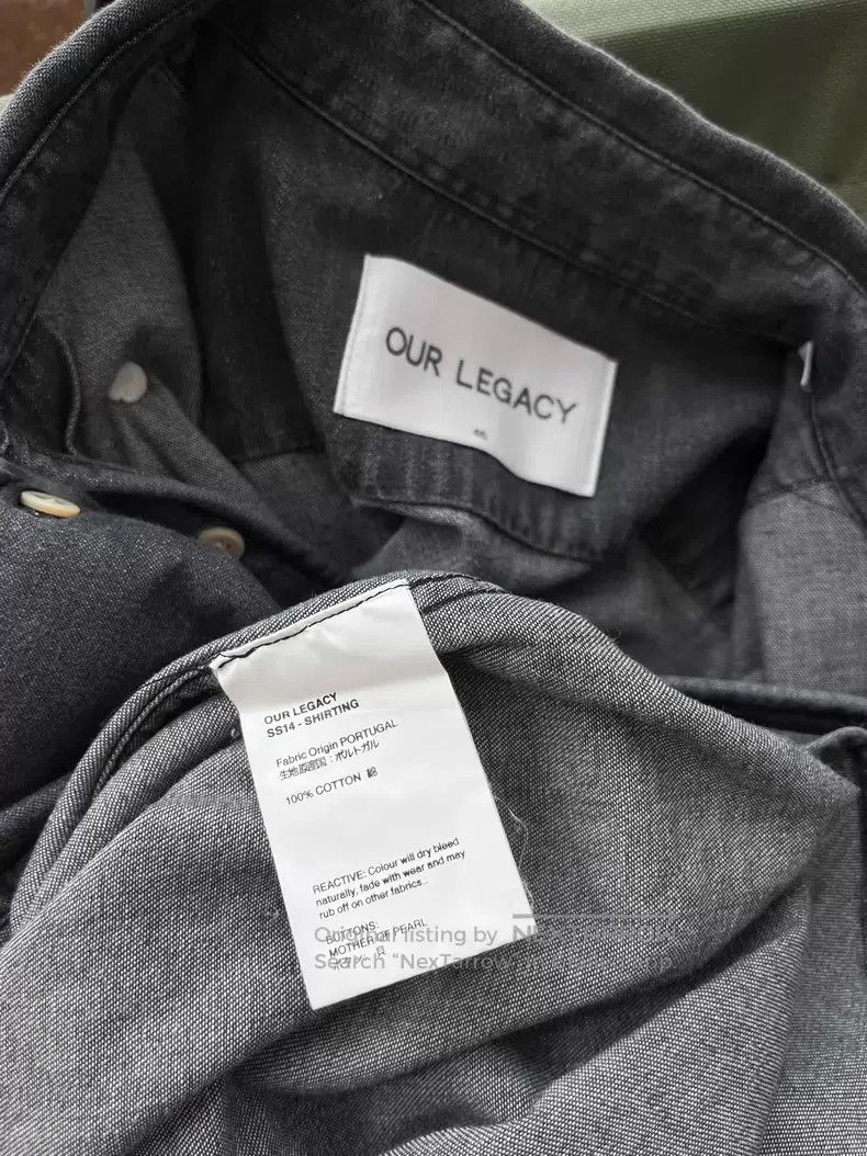 Our Legacy Our Legacy Black Denim Long Sleeve Shirt Size US M / EU 48-50 / 2 - 5 Thumbnail