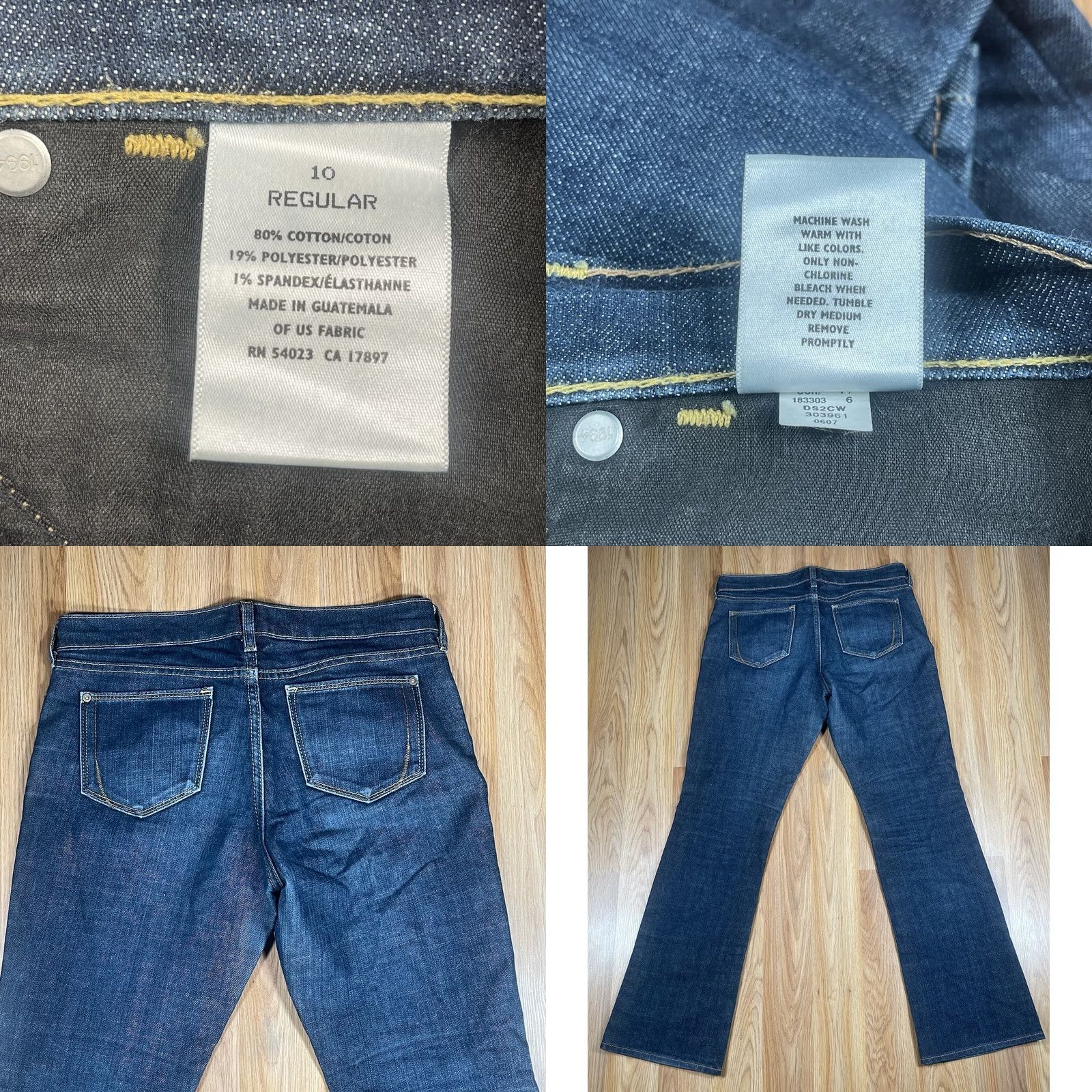 Denime The Flirt Jeans Womens Bootcut Mid Rise Stretch Blue Wash Denim Pants Size 10 Size 32" / US 10 / IT 46 - 9 Thumbnail