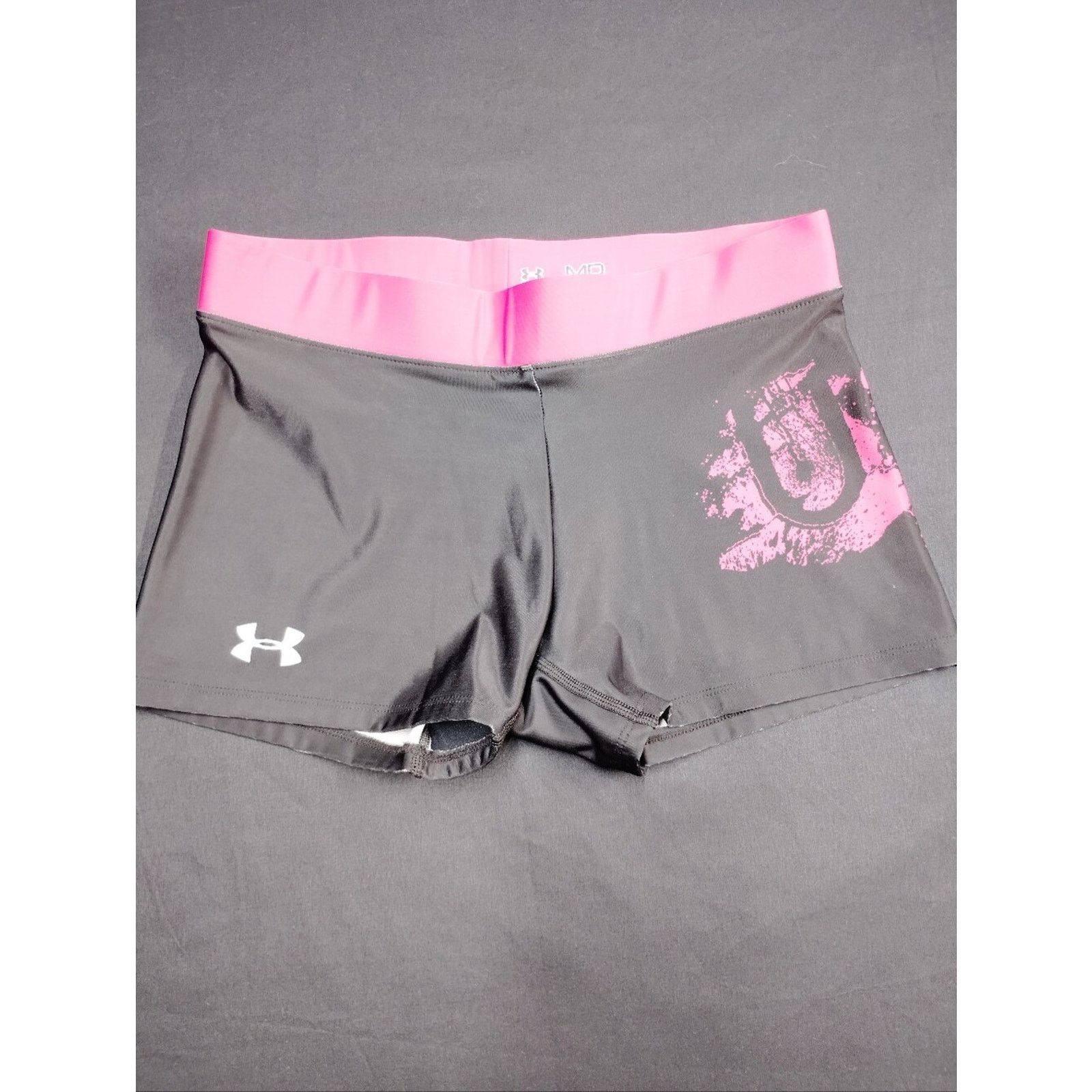 Under Armour Under Armour Women’s Black Shorts with Pink Waistband & Logo Size 26" / US 2 / IT 38 - 1 Thumbnail