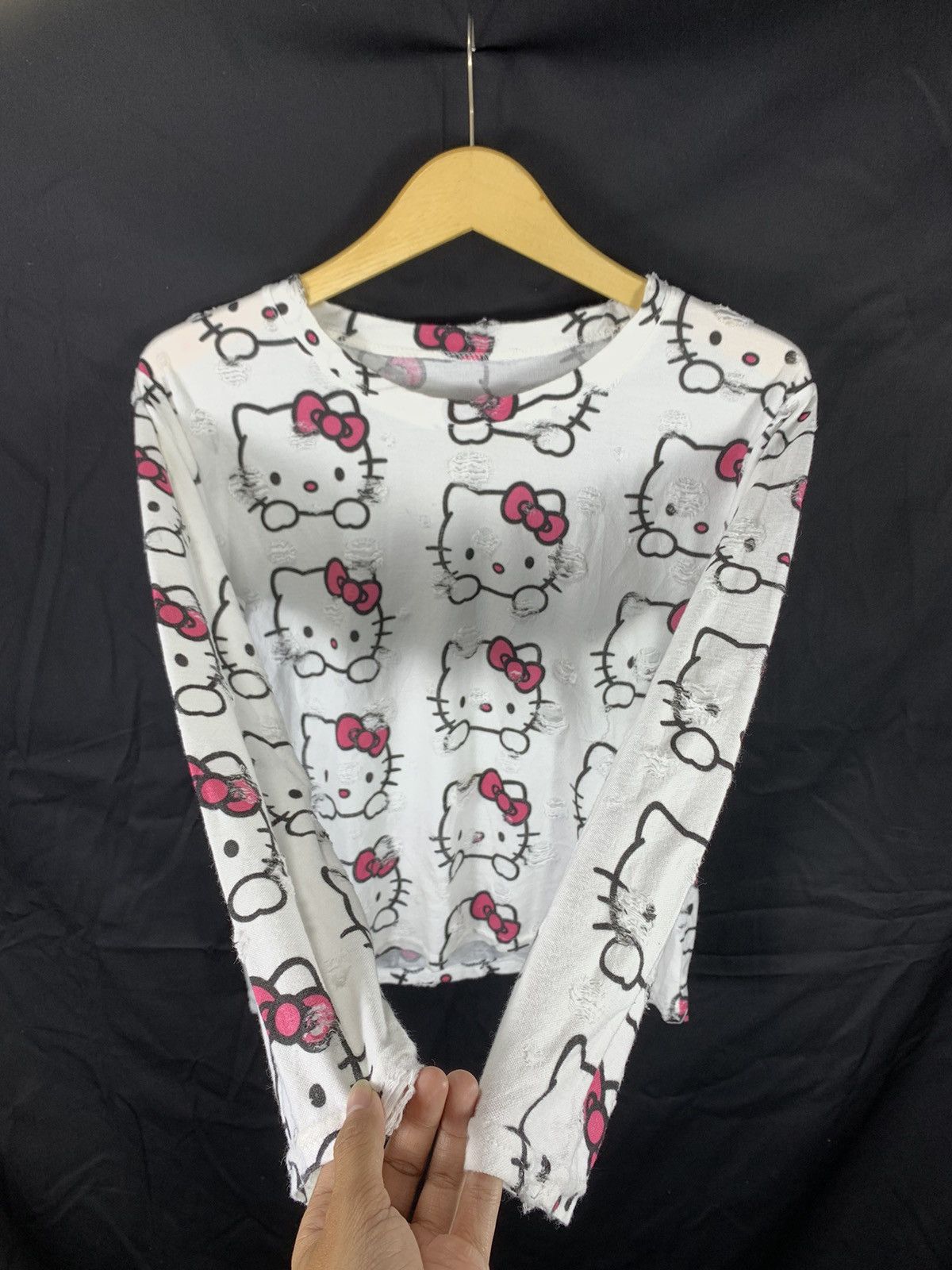 Hysteric Glamour UNDEFINED DISTRESSED HELLO KITTY JAPANESE STYLE LONG SLEEVE Size US S / EU 44-46 / 1 - 2 Thumbnail