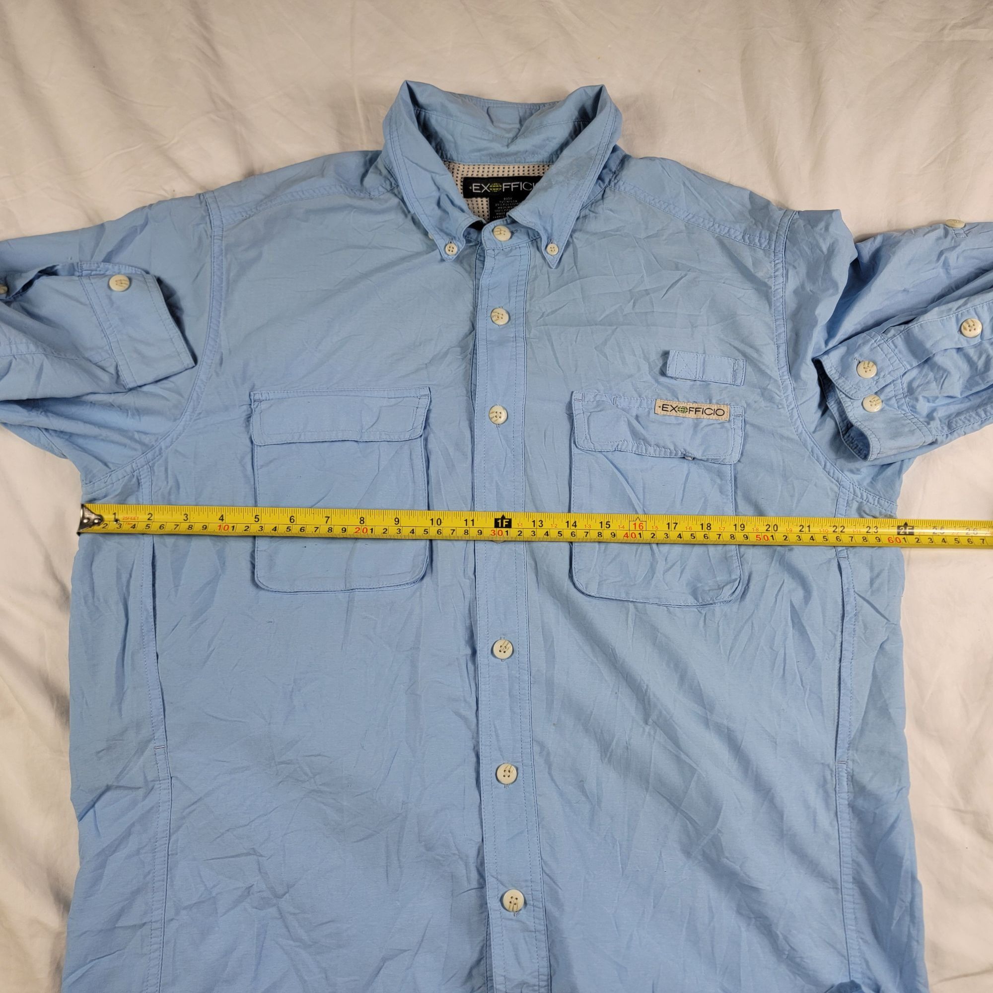 ExOfficio Exofficio Mens Large Blue Vented Long Sleeve Shirt Casual Hi Size US L / EU 52-54 / 3 - 6 Thumbnail