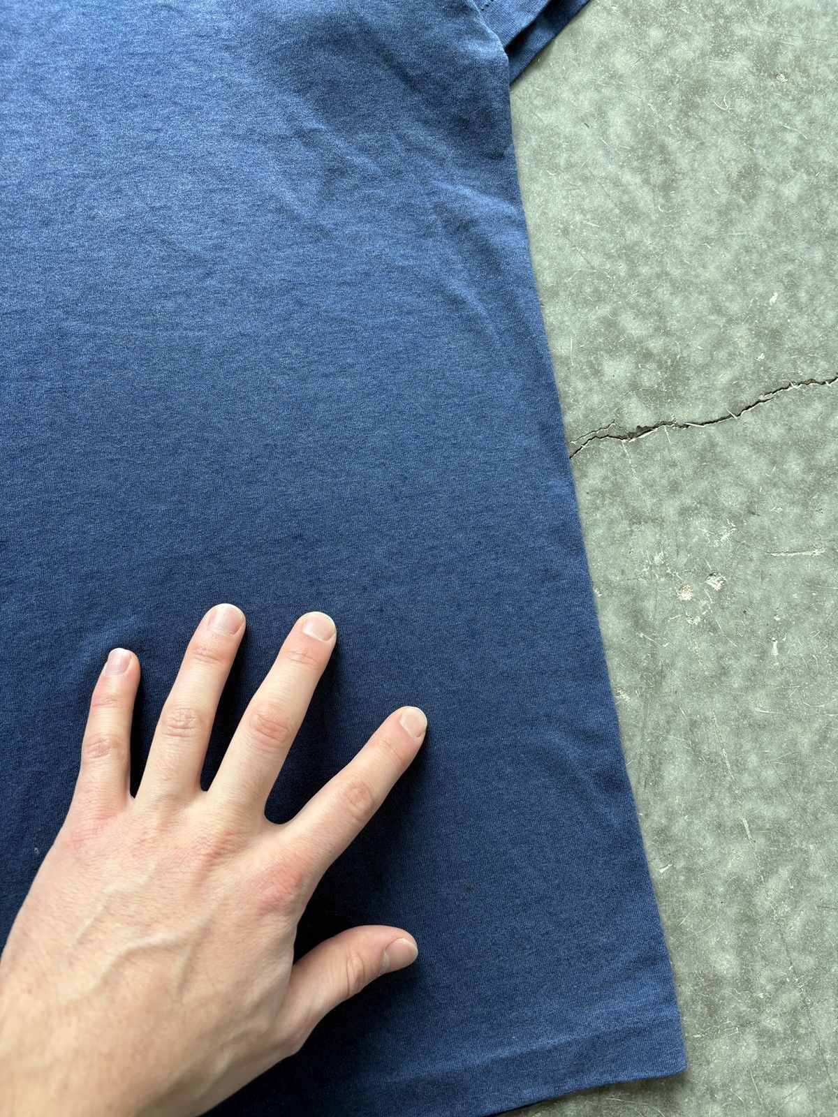 Vintage Vintage 80s Hanes Faded Heather Blue Tee Size US XL / EU 56 / 4 - 8 Thumbnail