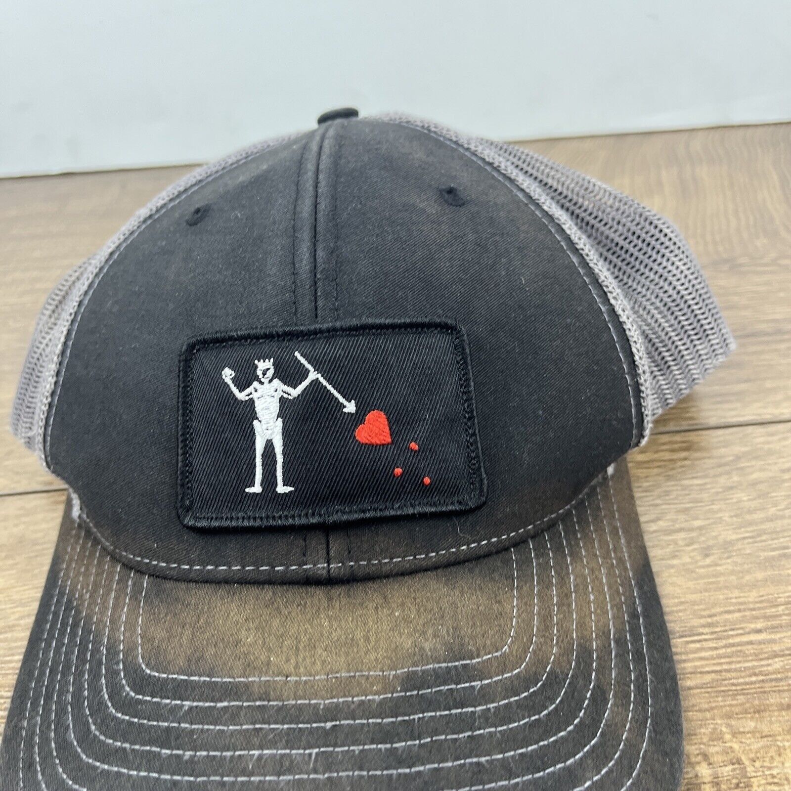 Other Devils Love Hat Heart Gray Hat Adjustable Adult Size Hat Gra Size ONE SIZE - 6 Thumbnail