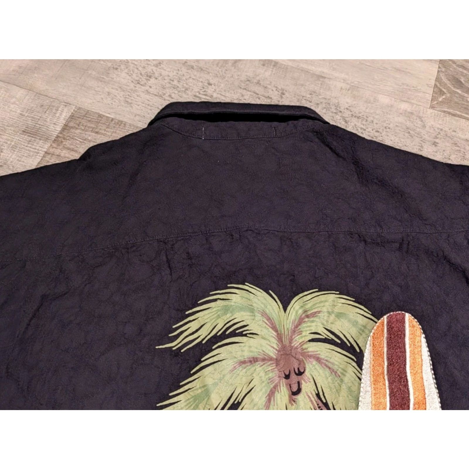 Disney Disney Mickey Mouse Floral Embroidered Button-Up Camp Shirt Mens XL Black Casual Size US XL / EU 56 / 4 - 4 Thumbnail