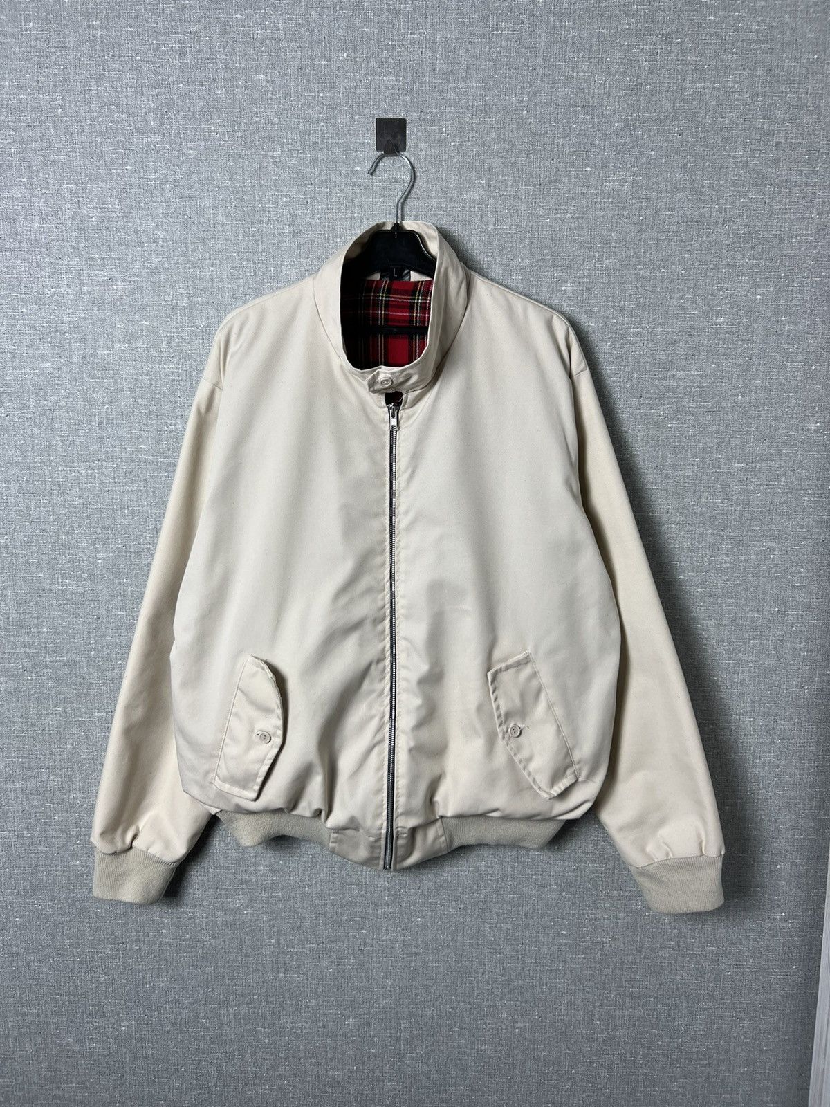 New England Outerwear Vintage England Plaid Lined Collared Bomber Jacket in Beige Size US L / EU 52-54 / 3 - 6 Thumbnail