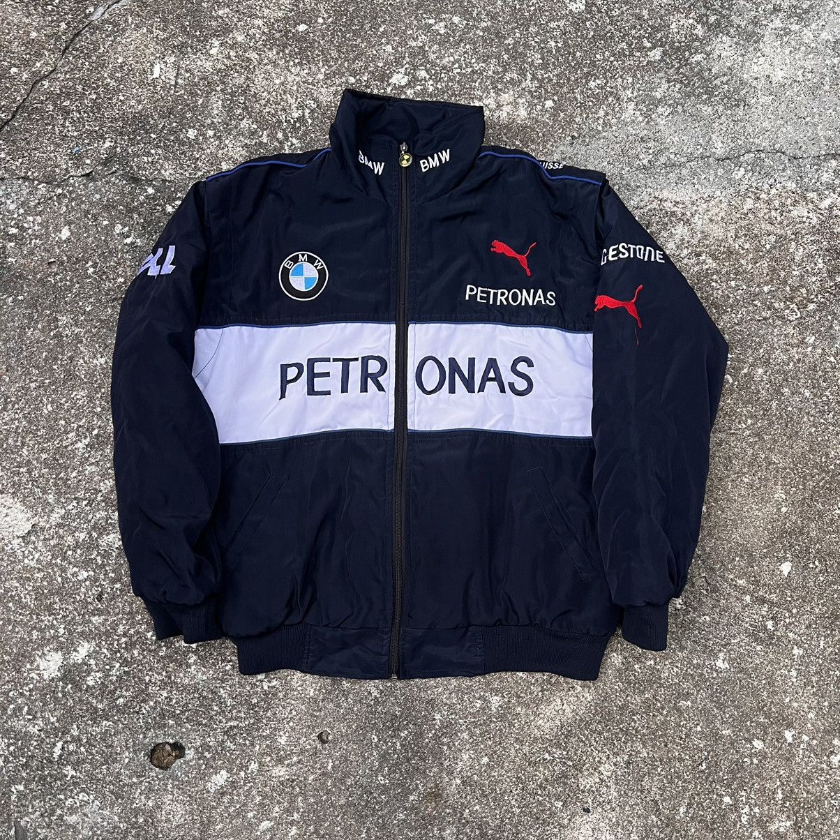 image of Hot Itembmw Racing Nascar Bomber Jacket in Navy, Men's (Size Medium)