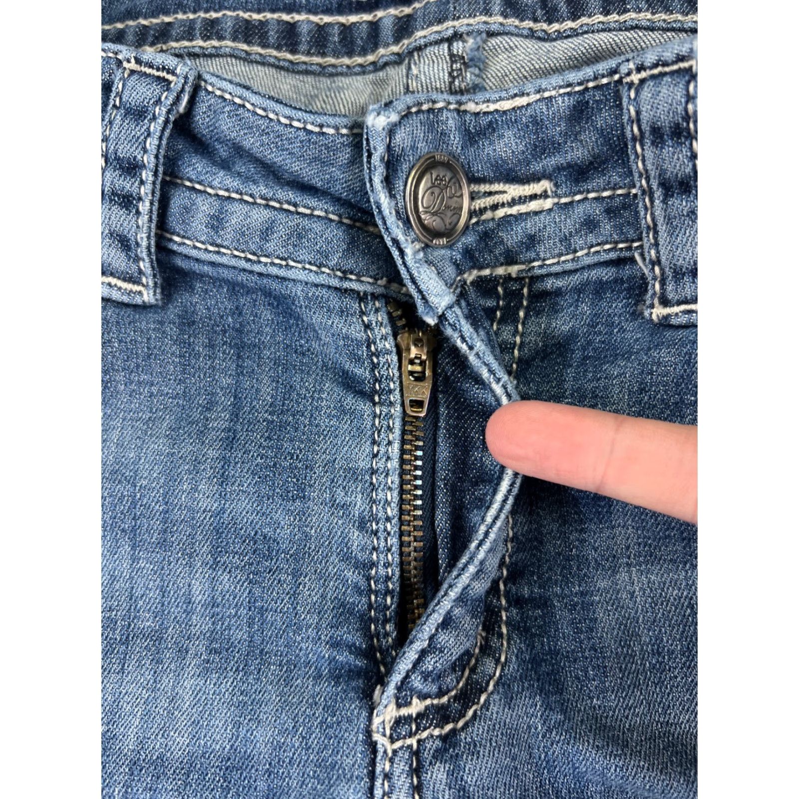 Lee Lee Jeans Women Bootcut 26x27 Blue Denim Slender Secret Low Rise 26 Dc Size 26" / US 2 / IT 38 - 5 Thumbnail