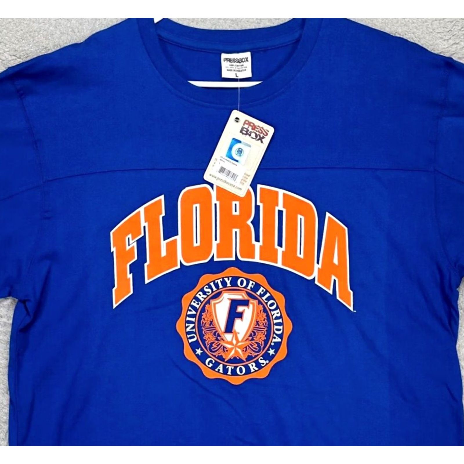 Vintage Press Box Florida Gators Shirt Adult Large Blue Long Sleeve Tee T-Shirt Mens Press Box NEW Size US L / EU 52-54 / 3 - 2 Thumbnail