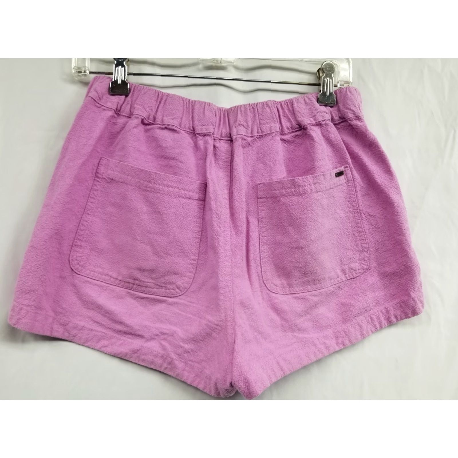 O'Neill O'NEILL Women Pink Solid Linen Blend Shorts Size Small Button up Size 28" / US 6 / IT 42 - 2 Thumbnail