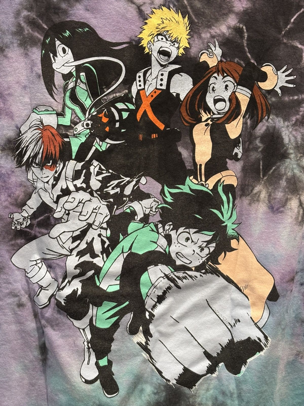 Other My Hero Academia Group Blue & Purple Acid Wash Shirt • Sz: M Size US M / EU 48-50 / 2 - 7 Thumbnail