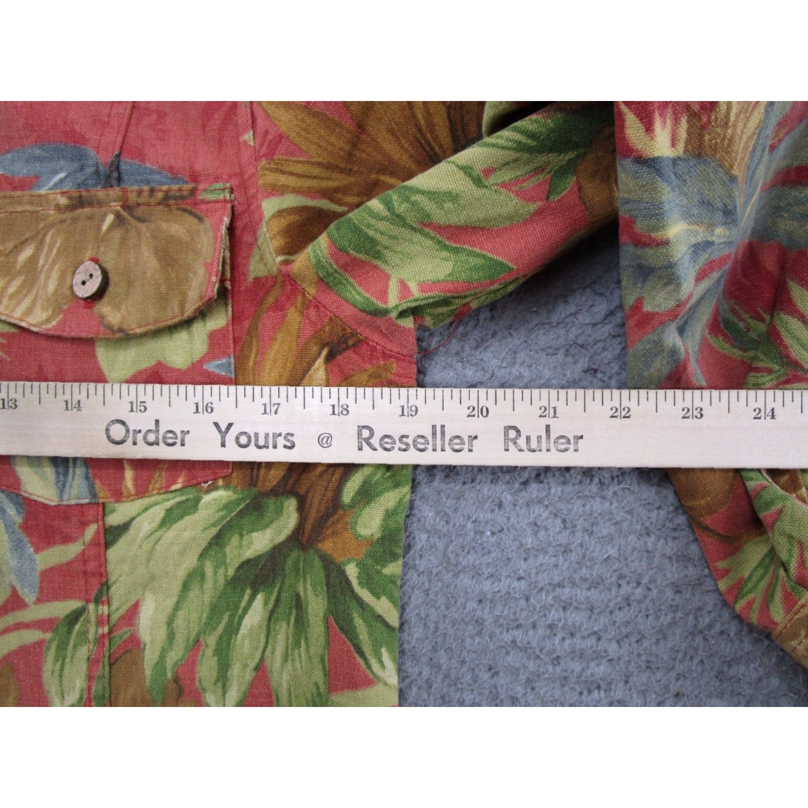 Coldwater Creek VINTAGE Coldwater Creek Jacket Tapestry Tropical Button Up Petite M Cotton Size M / US 6-8 / IT 42-44 - 4 Thumbnail