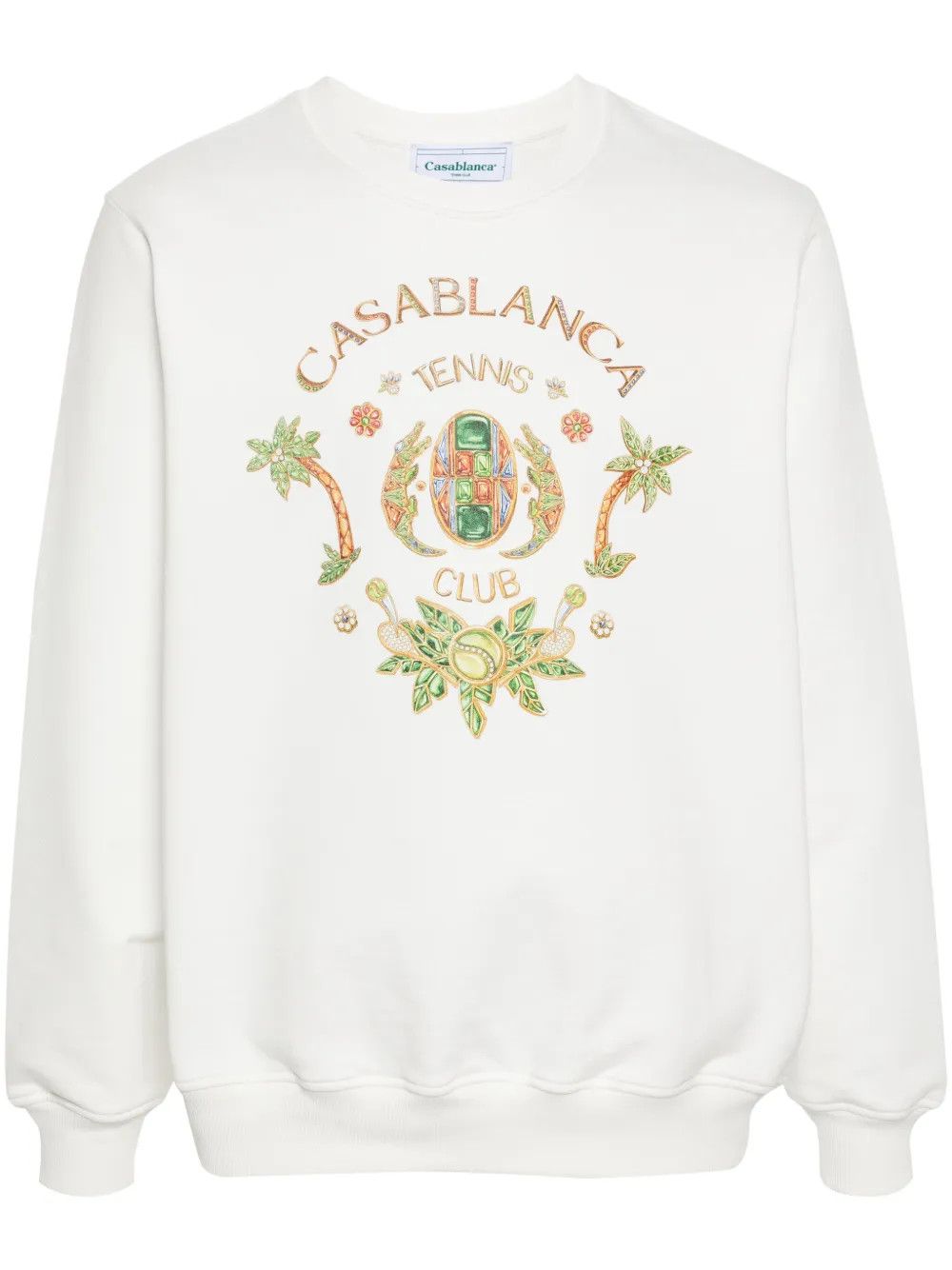 Casablanca o1y0626 Logo Sweatshirt in White Size US S / EU 44-46 / 1 - 1 Thumbnail