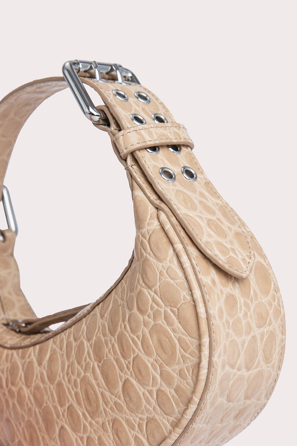 By Far o1mle1224 Size : OS/Croco Embossed Leather Mini Bag Beige Size ONE SIZE - 5 Thumbnail