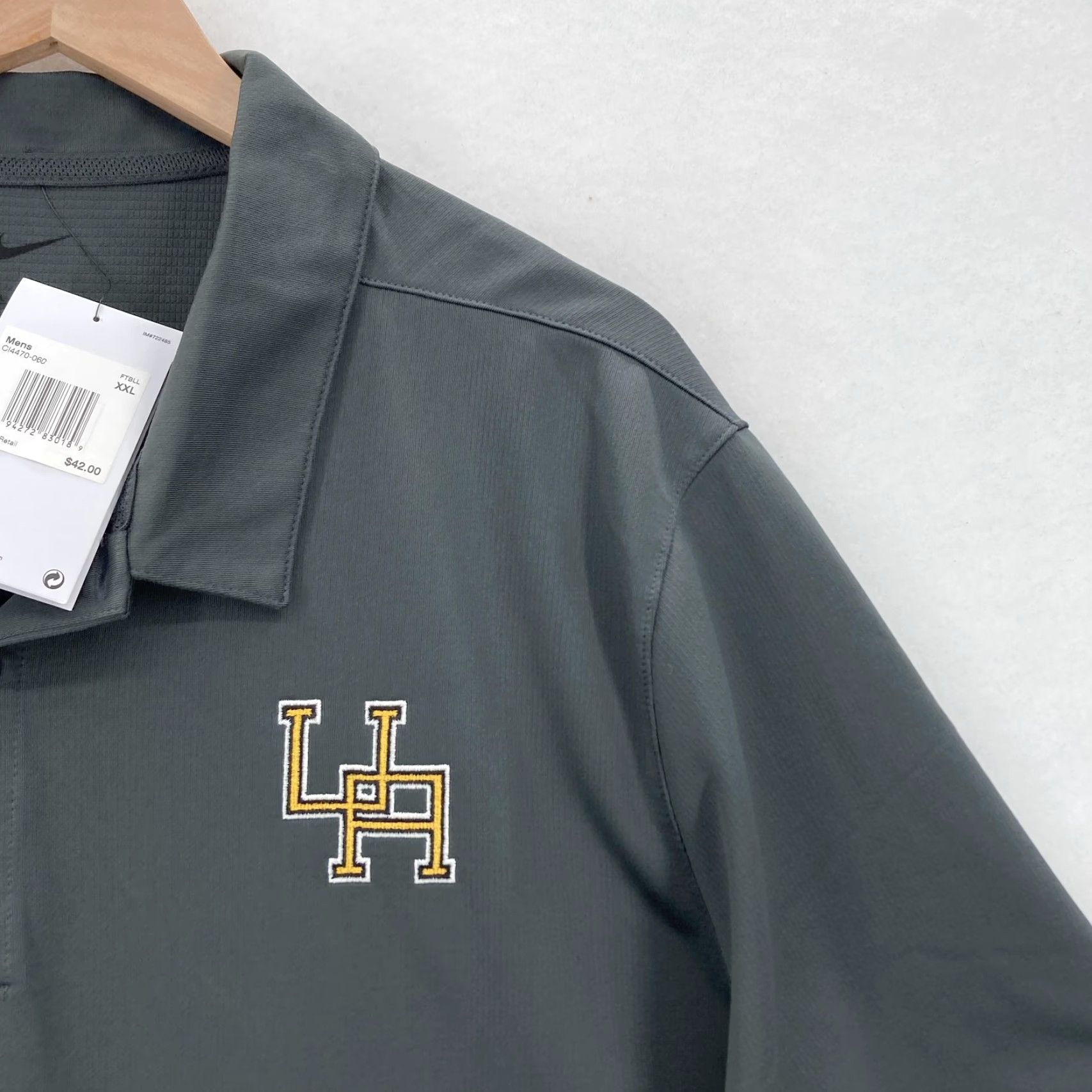 Nike Nike Polo Shirt Mens 2XL Gray LH Logo Football Embroidered Short Sleeve Athletic Size US XXL / EU 58 / 5 - 2 Thumbnail