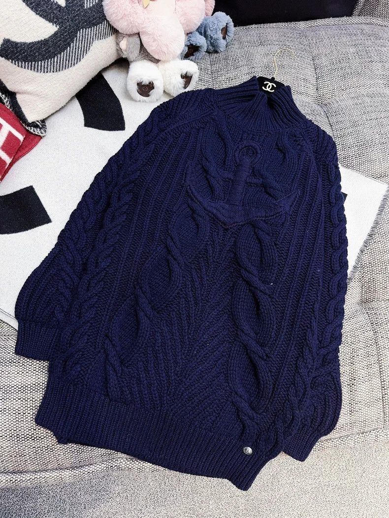 Chanel Chanel Cruise Collection Navy Cable Knit Sweater Size M / US 6-8 / IT 42-44 - 8 Thumbnail