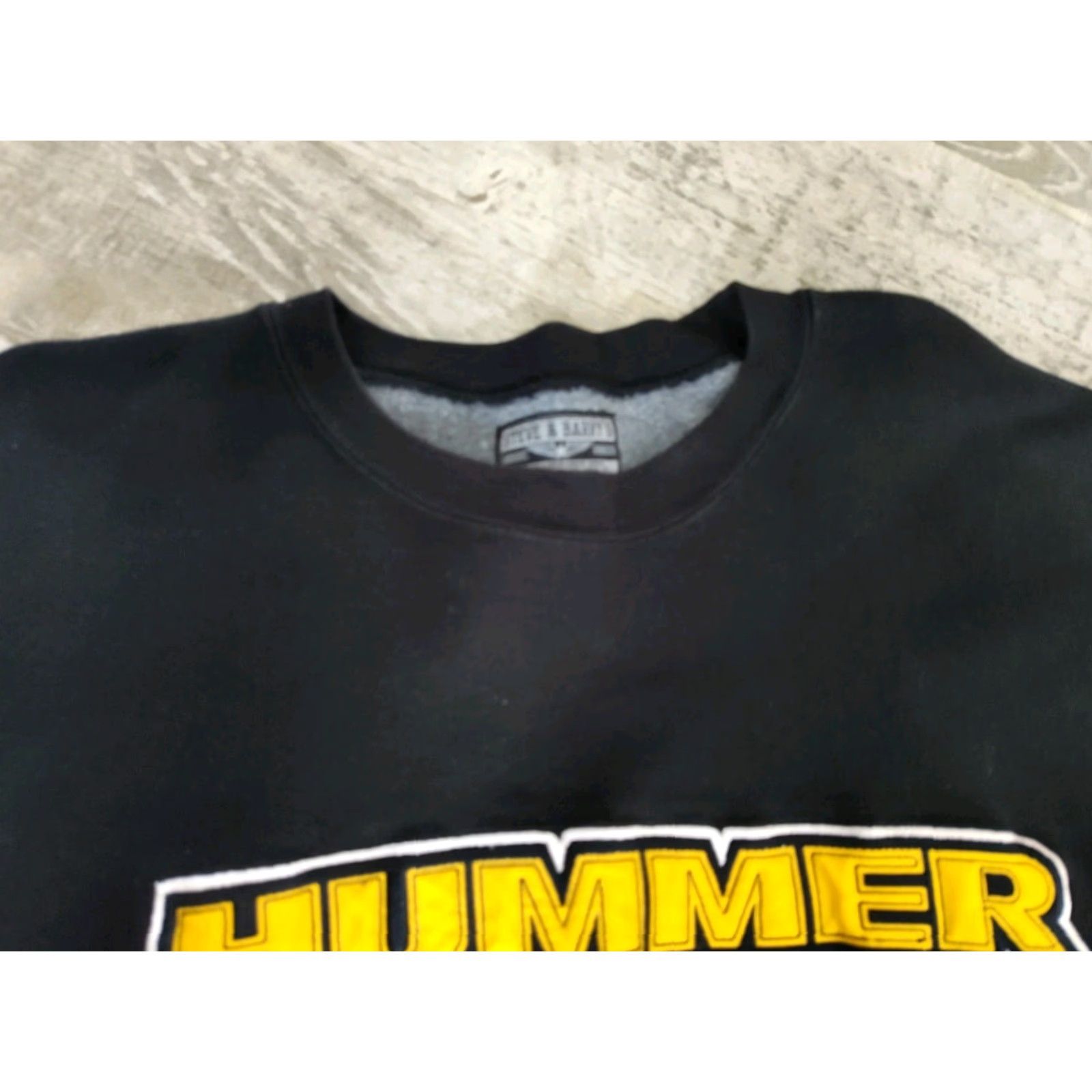 Vintage VINTAGE Steve & Barry's Crewneck Sweatshirt Men XL Black Hummer H2 SUV Car Embroidered Heavyweight Size US XL / EU 56 / 4 - 6 Thumbnail