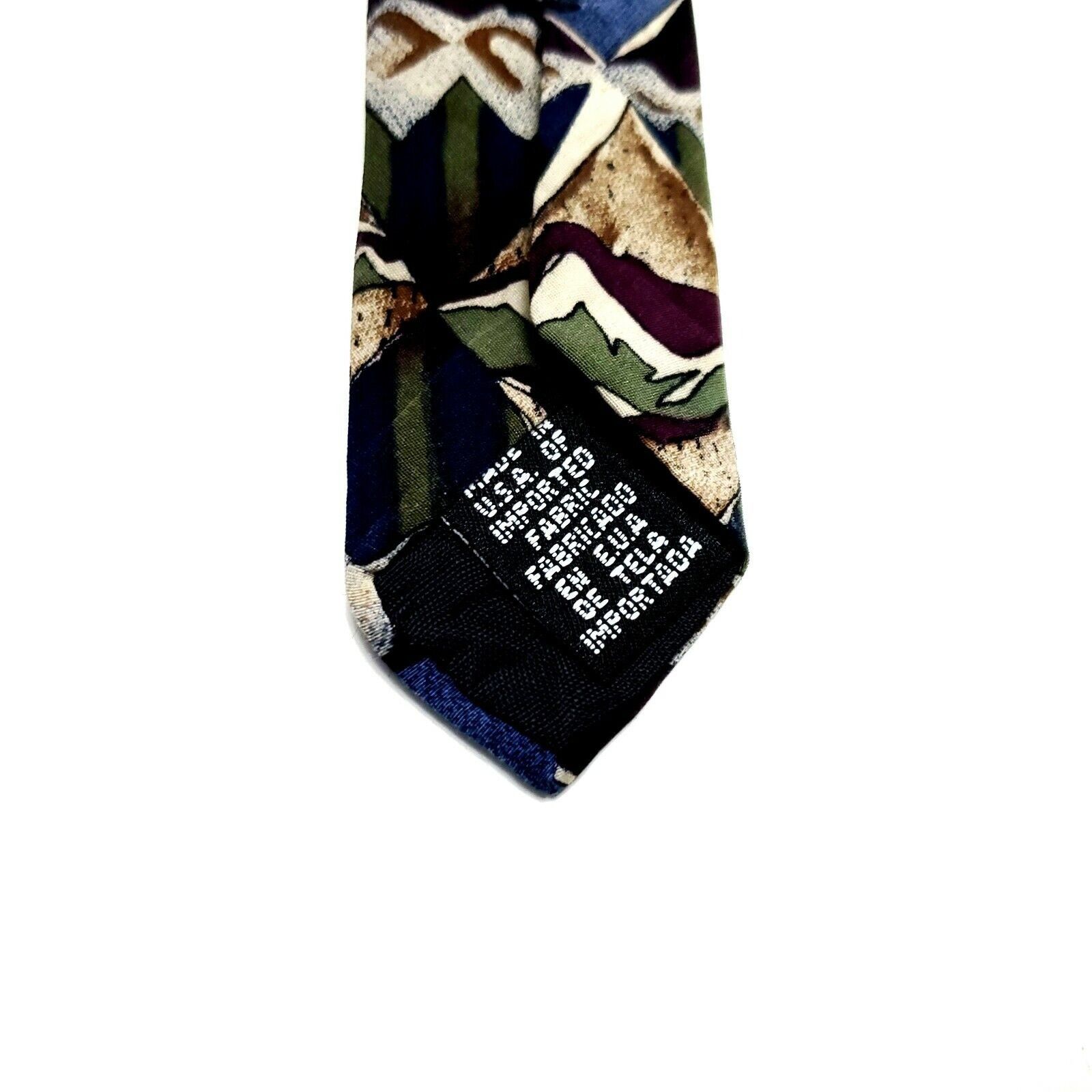 Other Requirements Polyester Tie Blue Abstract Reddish Brown Size ONE SIZE - 4 Thumbnail