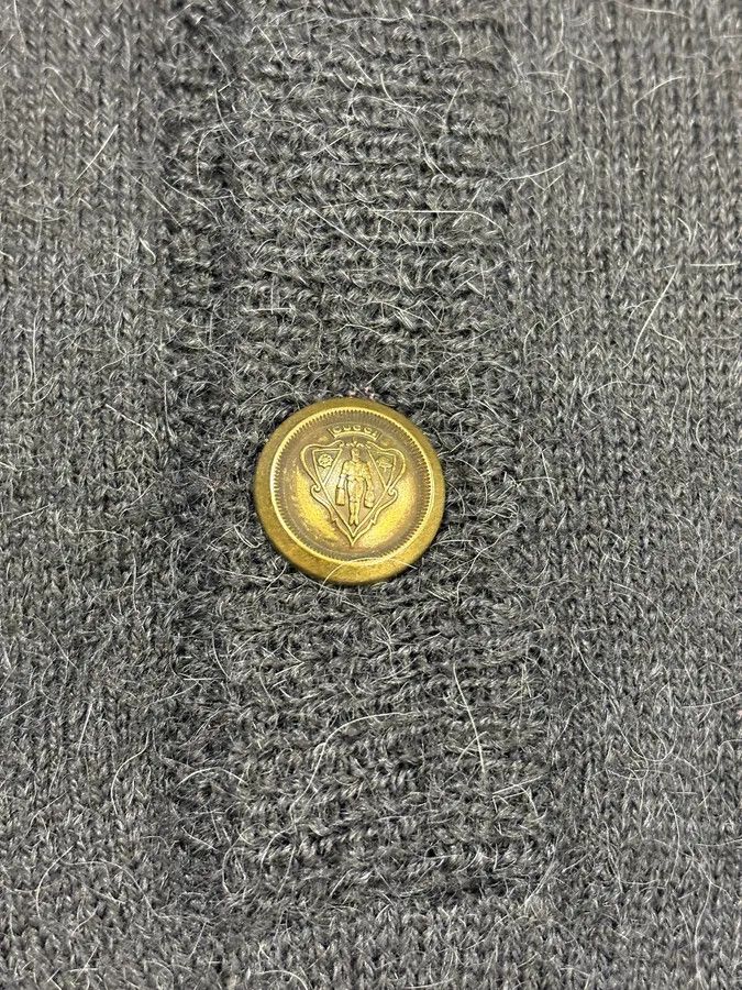 Gucci AW2007 Gucci Navy Asymmetrical Wool Buttoned Sweater by Frida Giannini Size US XS / EU 42 / 0 - 7 Thumbnail