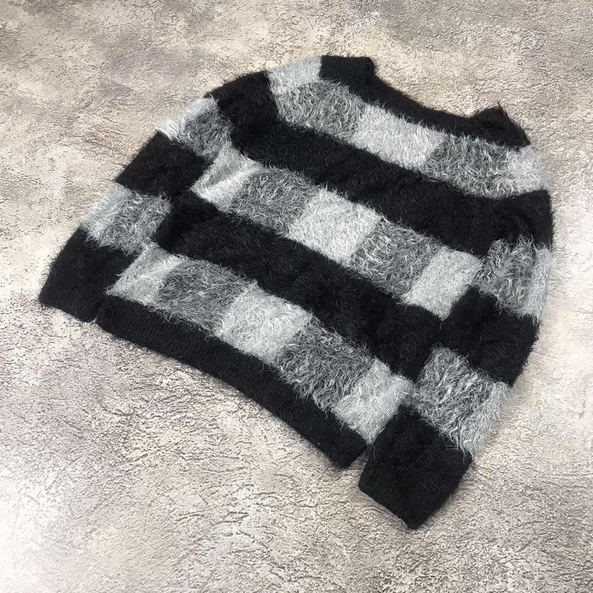 Vintage Vintage 90s Striped Mohair Oversized Sweater Grunge Y2K M Size M / US 6-8 / IT 42-44 - 4 Thumbnail