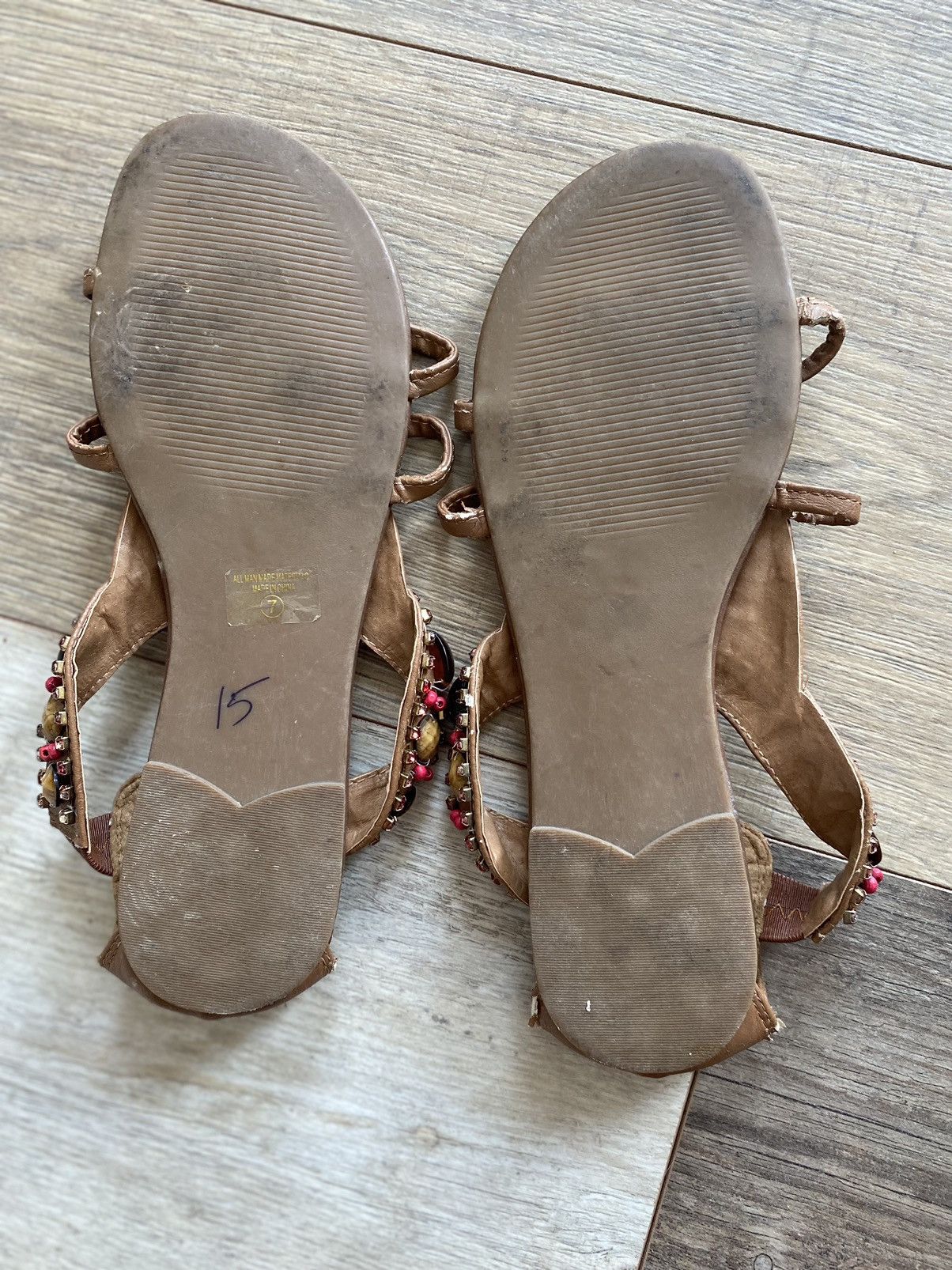 Other VINTAGE PAPRIKA BEADED EMBELLISHED SANDALS Size US 7 / IT 37 - 9 Thumbnail