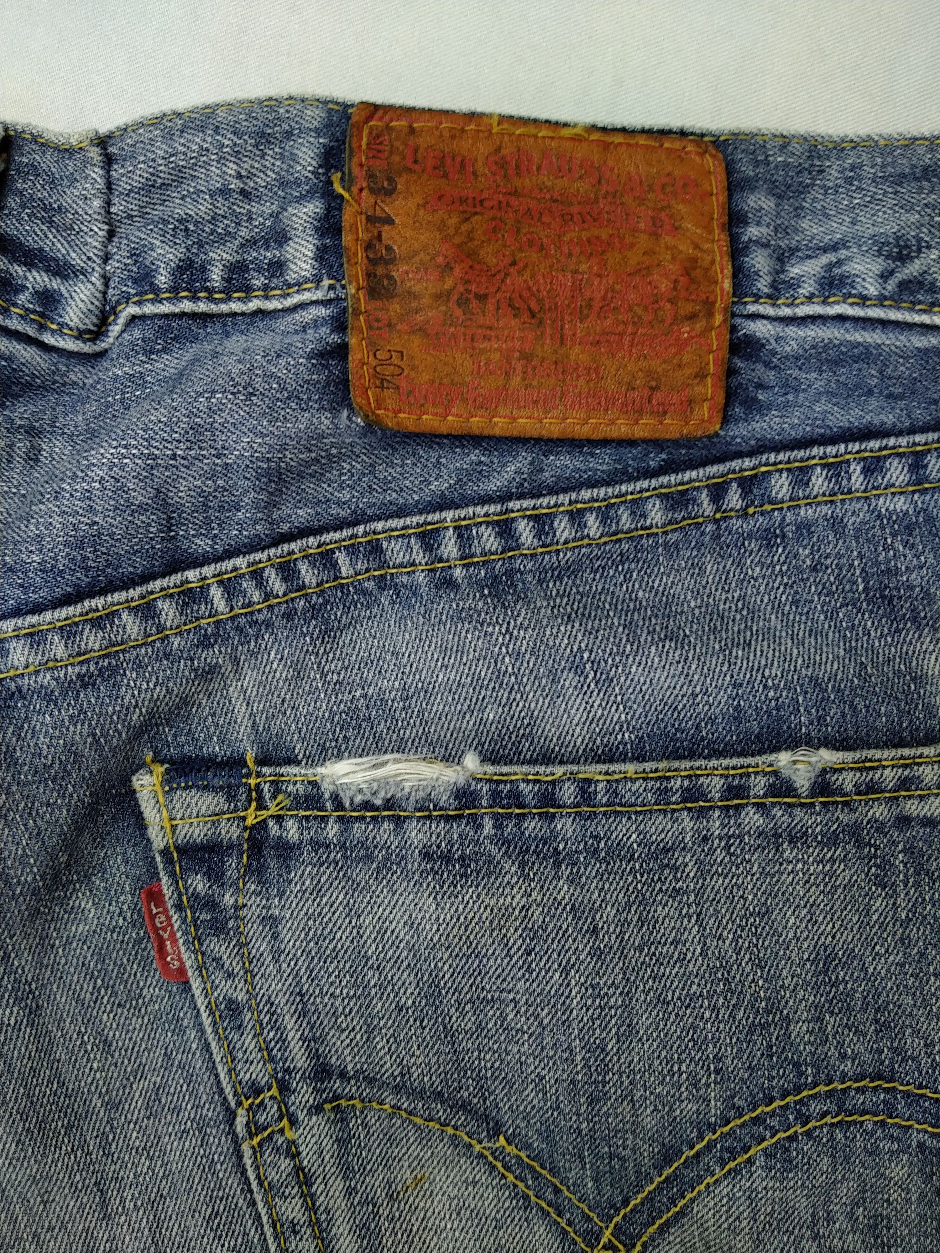 Levi's Blue Distressed Vintage Levi's 504 Denim 34x26 -JN760 Size US 34 / EU 50 - 10 Thumbnail