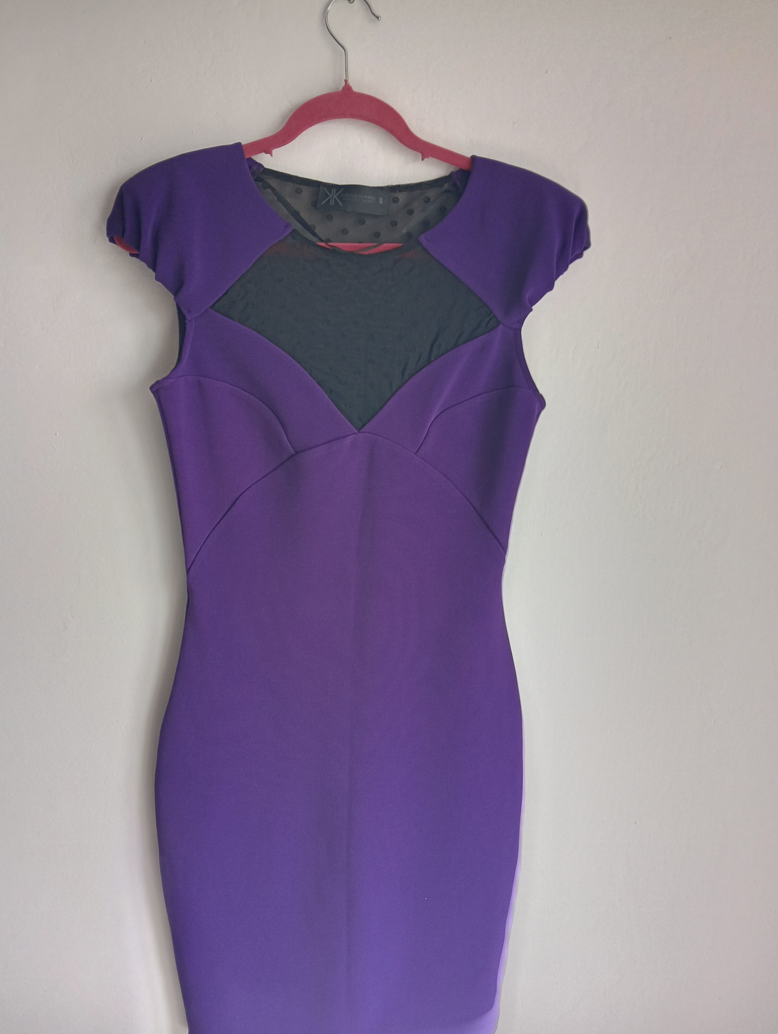 Kim Kardashian Kardashian Kollection Mesh Panel Dress – Size 8 (M) Size M / US 6-8 / IT 42-44 - 2 Thumbnail