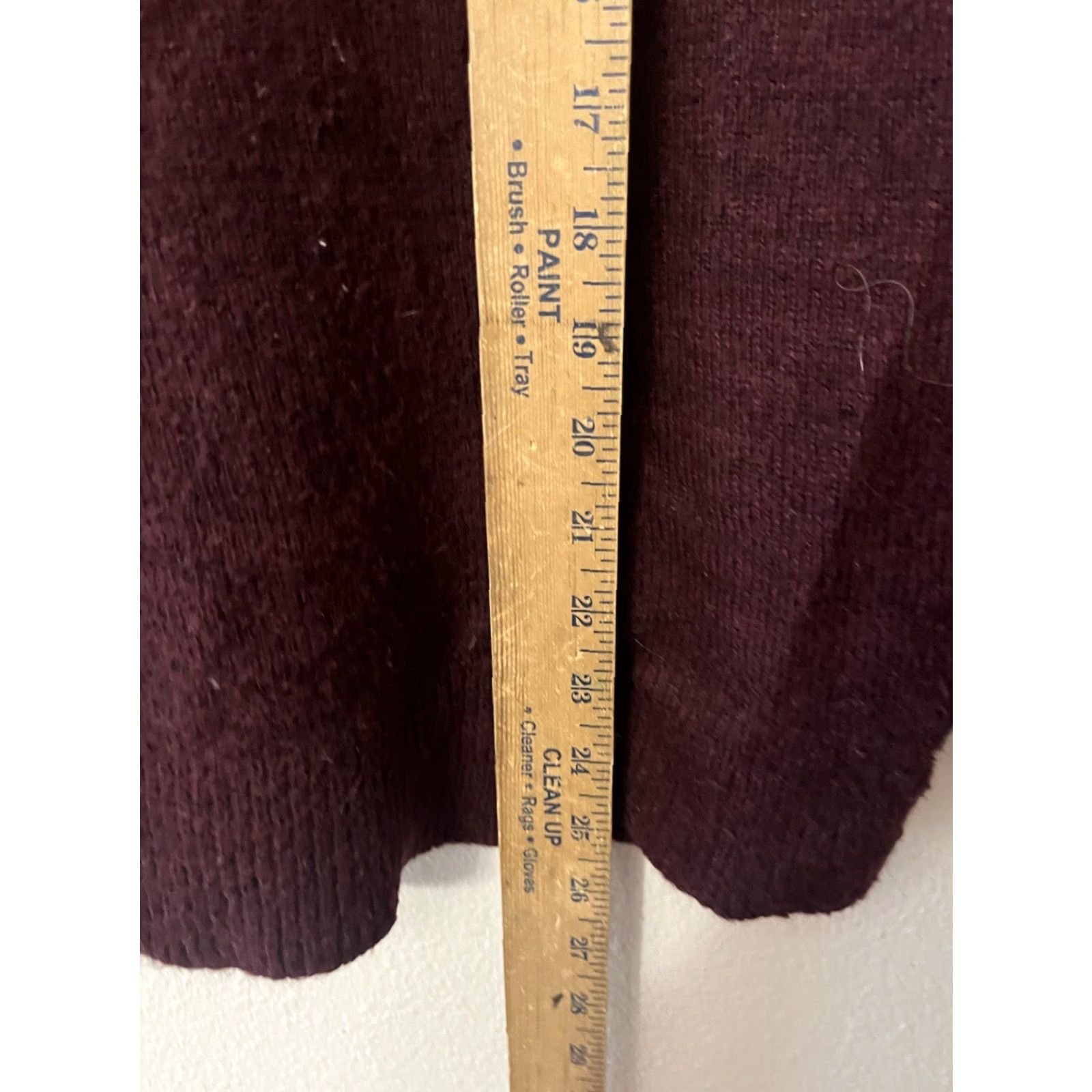 Abercrombie & Fitch Abercrombie & Fitch Sweater Womens V-Neck Wool Blend Maroon Sz S Open-Knit Pullover Casual Business City Preppy Size S / US 4 / IT 40 - 5 Thumbnail