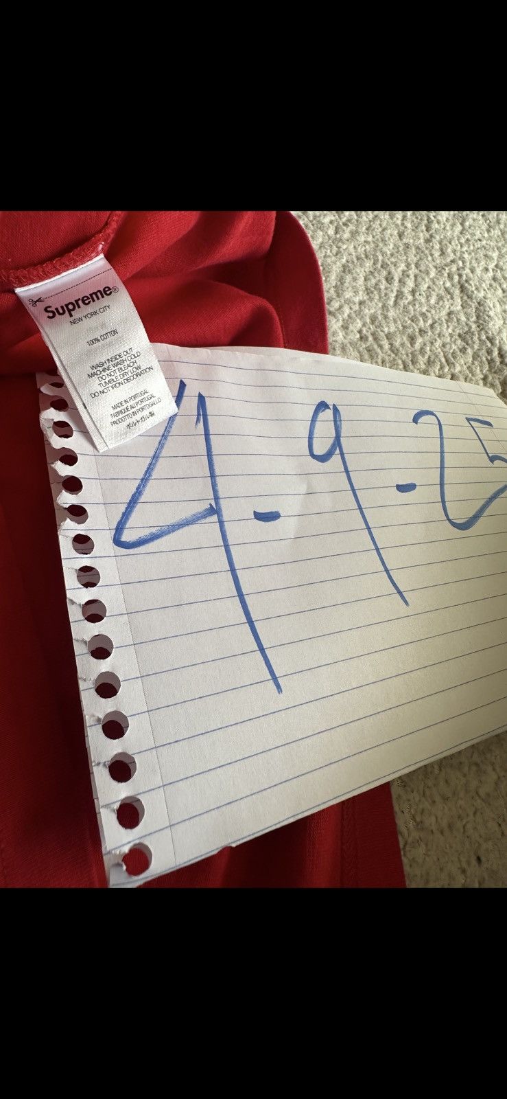 Supreme Supreme “ quiet storm “ long tee Size US M / EU 48-50 / 2 - 4 Thumbnail