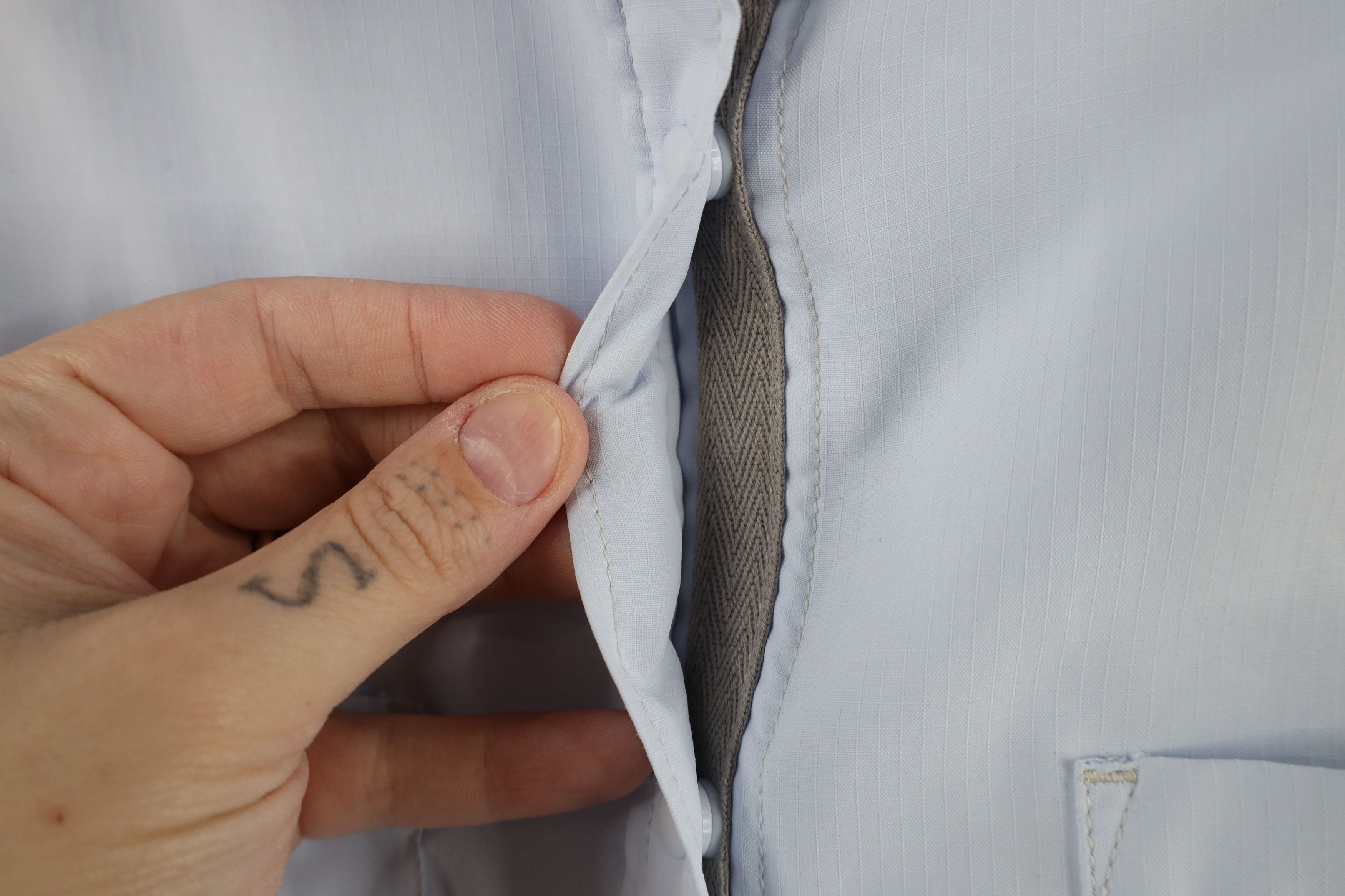 Patagonia × Vintage Patagonia Sol Patrol Snap Button Collared Shirt Blue Size S / US 4 / IT 40 - 11 Thumbnail