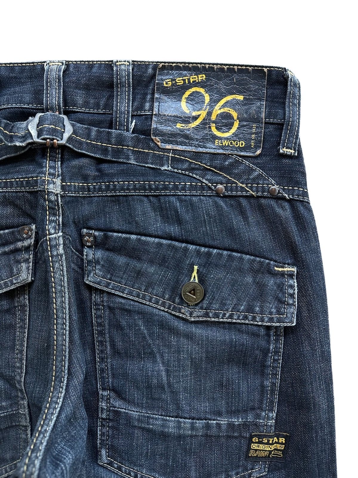 G-Star Rare BuckleBack G Star Raw Double Knee Denim Jeans 96 Elwood Size US 30 / EU 46 - 9 Thumbnail