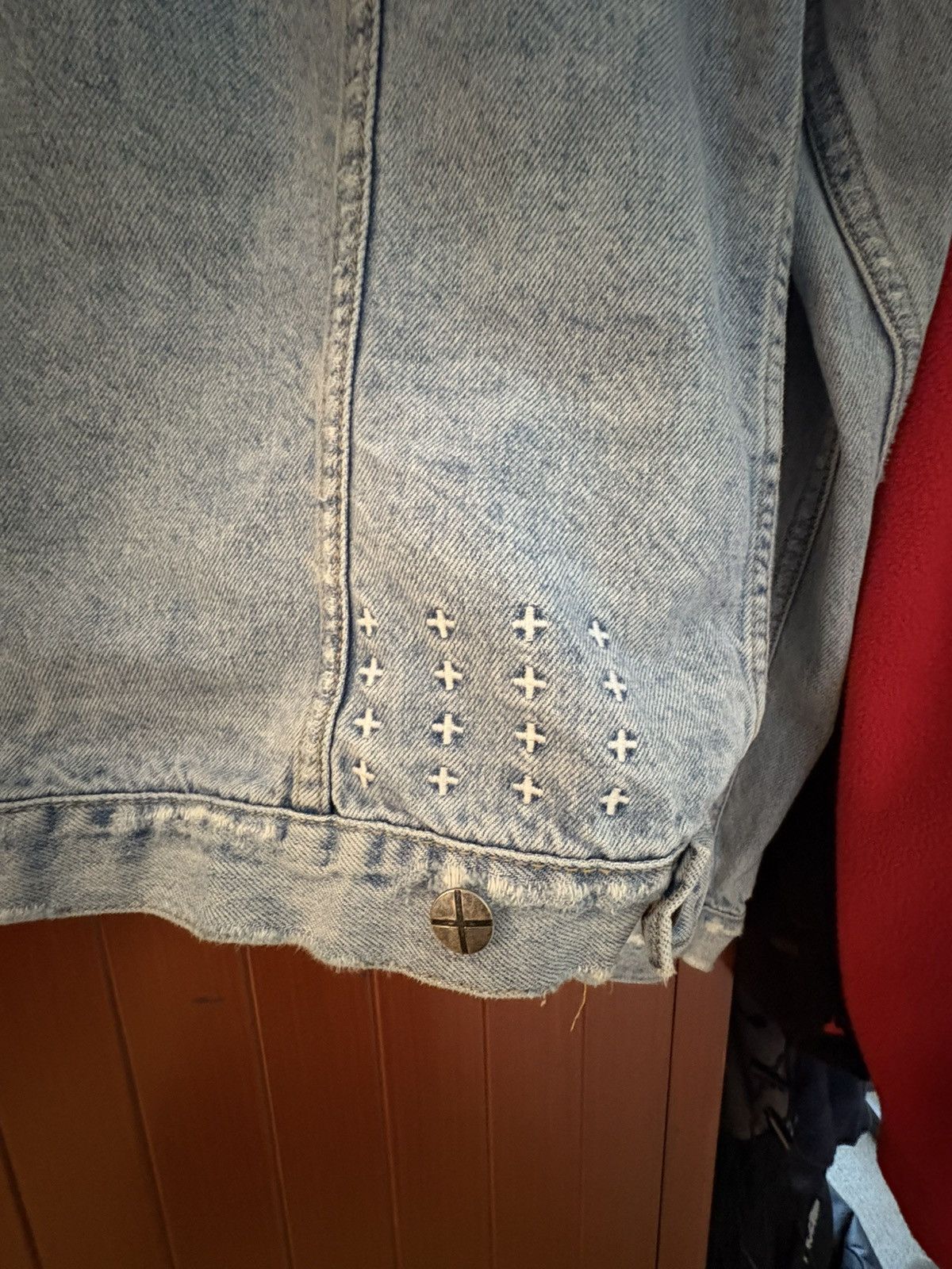Ksubi Ksubi Distressed Denim Jacket Blue Large – Jean Trucker Fit Size US L / EU 52-54 / 3 - 12 Thumbnail