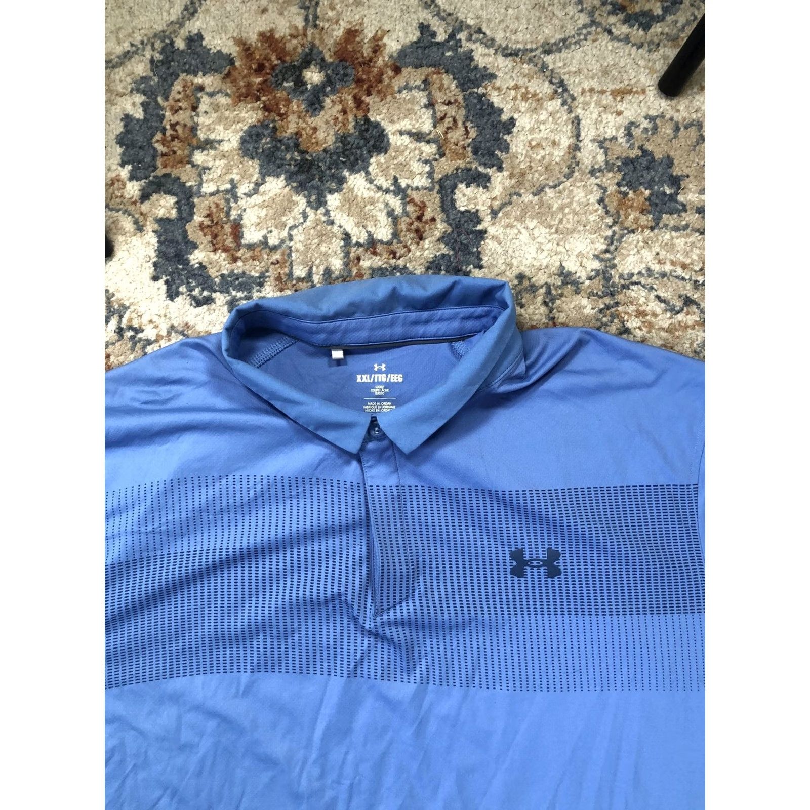 Under Armour Under Armour Iso-Chill Polo Shirt Mens 2XL Blue Golf Short Sleeve Performance Shirt Size US XXL / EU 58 / 5 - 2 Thumbnail