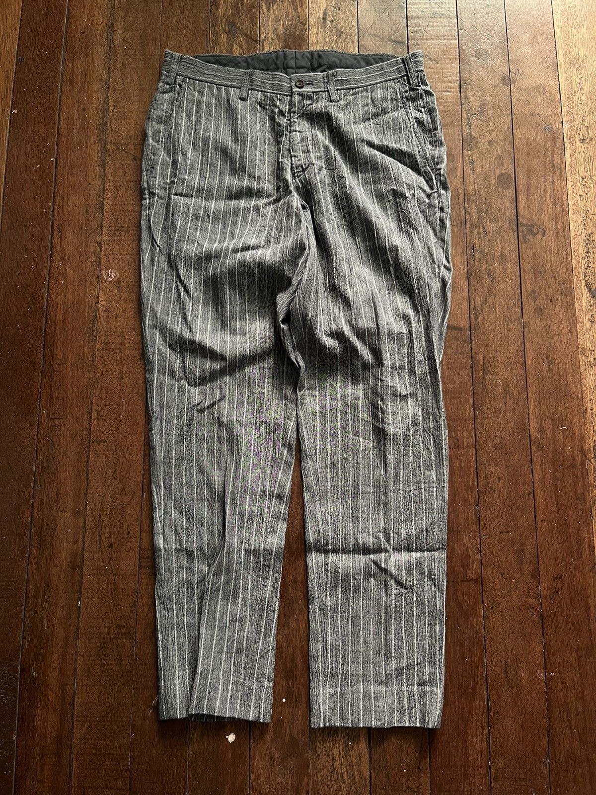 SS06 Issey Miyake Men Pleated Stripes Trousers