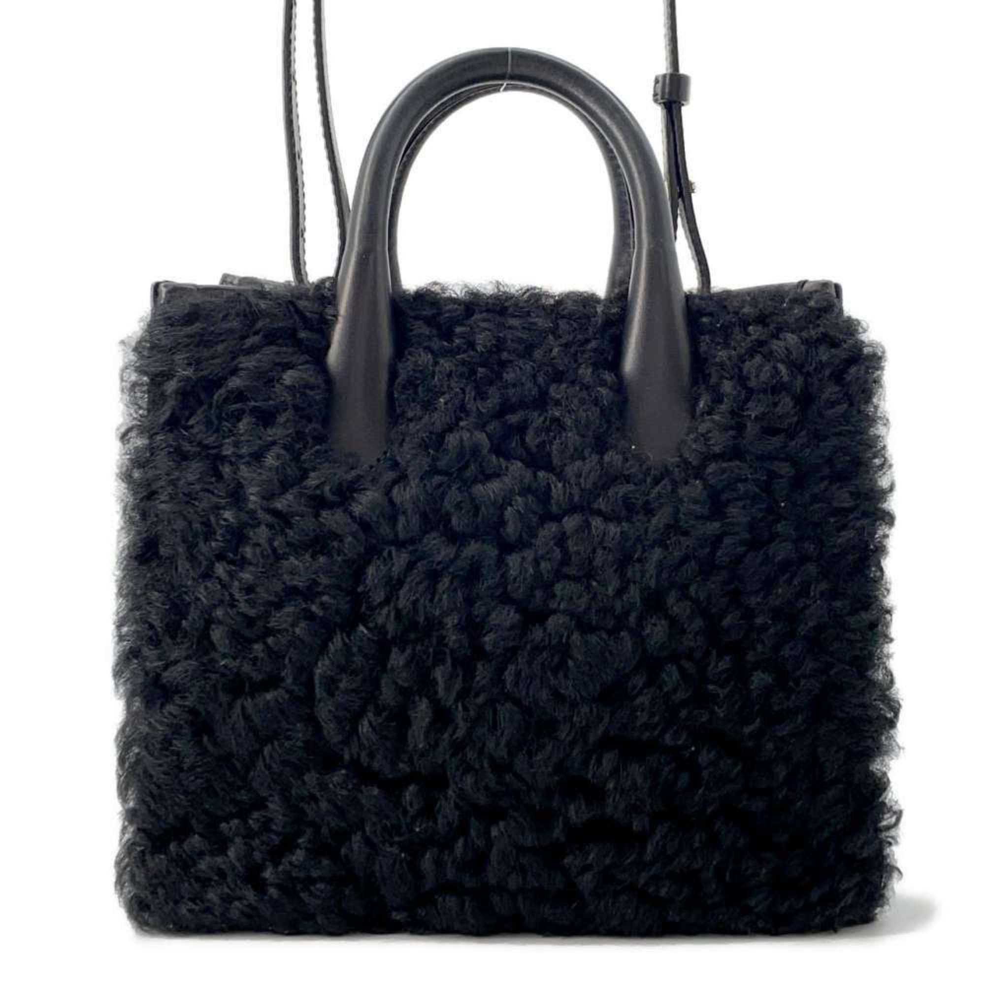 Balenciaga Handbag Padlock Nude Mini 347237 Balenciaga 2Way Shoulder Bag Black, Women's