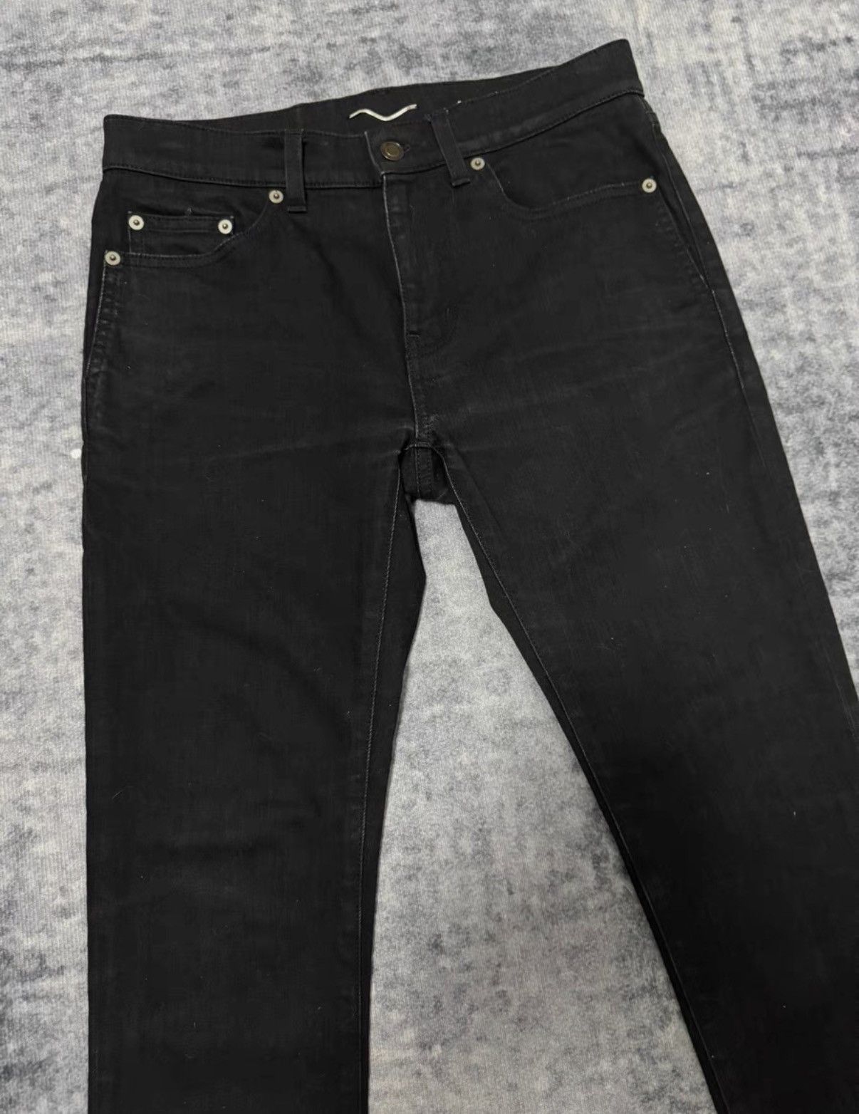 Saint Laurent Paris Saint Laurent 16FW Runway Distressed Frayed Hem Denim Jeans Size US 29 - 3 Thumbnail