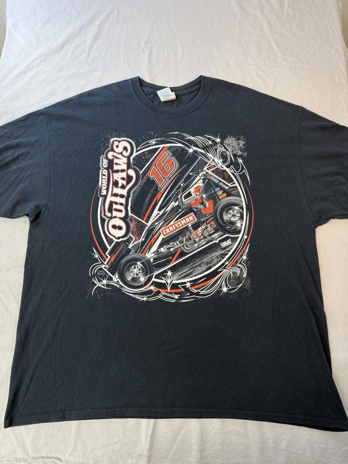 Gildan Sprint Cars T-shirt World of Outlaws 2016 Craftsman Tee 2XL Size US XXL / EU 58 / 5 - 1 Thumbnail