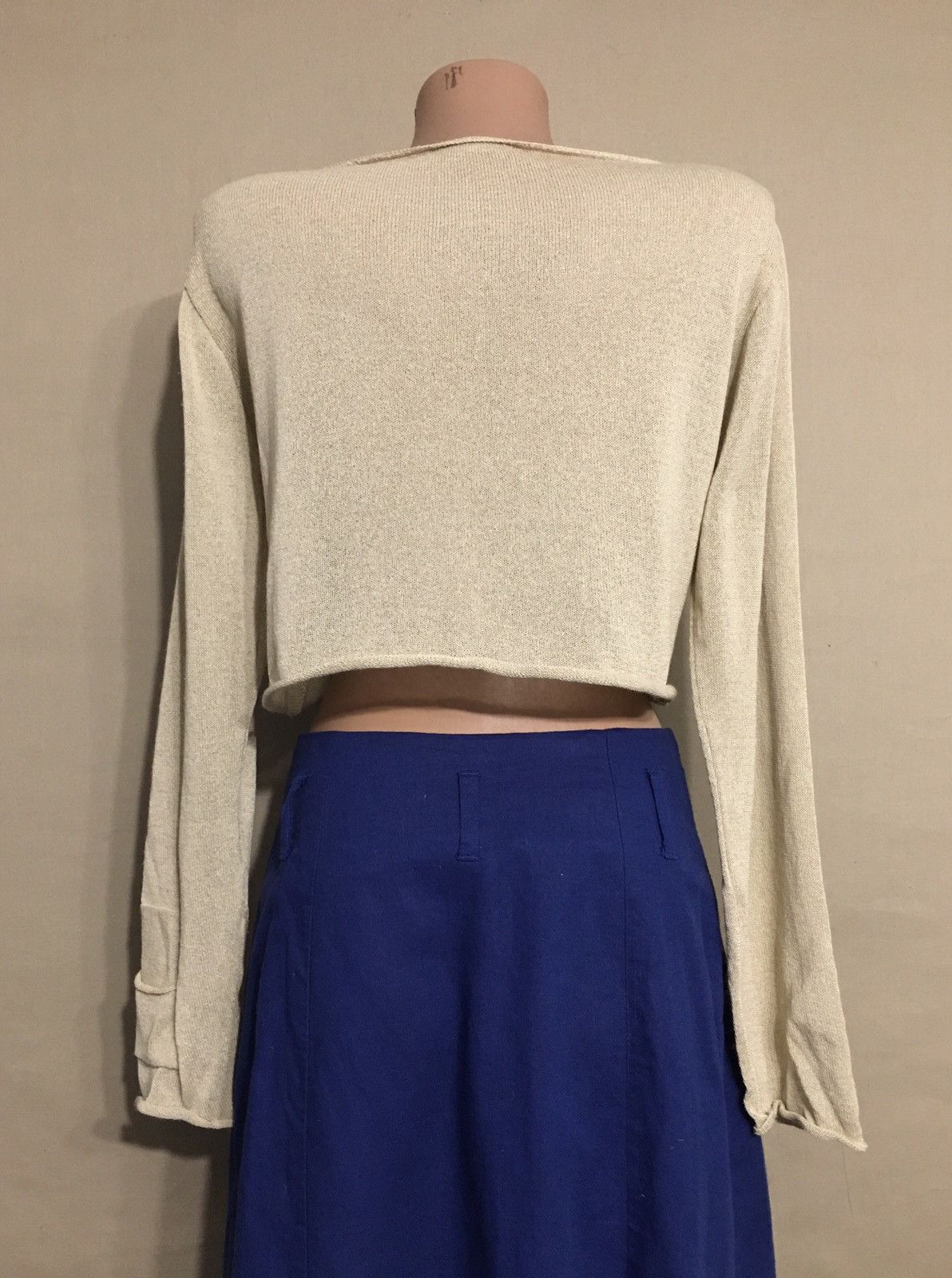 Sarah Pacini Sarah Pacini Womens Knit Crop Top Sweater Cape Size ONE SIZE - 7 Thumbnail