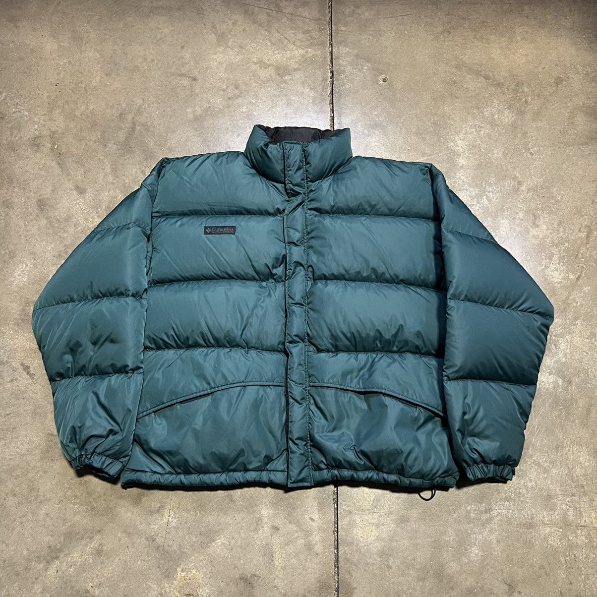 Vintage Columbia Down Puffer Jacket Zip Up Gorpcore Boxy